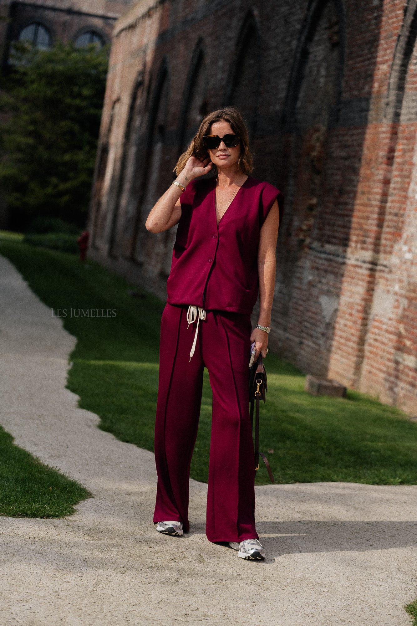 Gilet sans manches Drew bordeaux