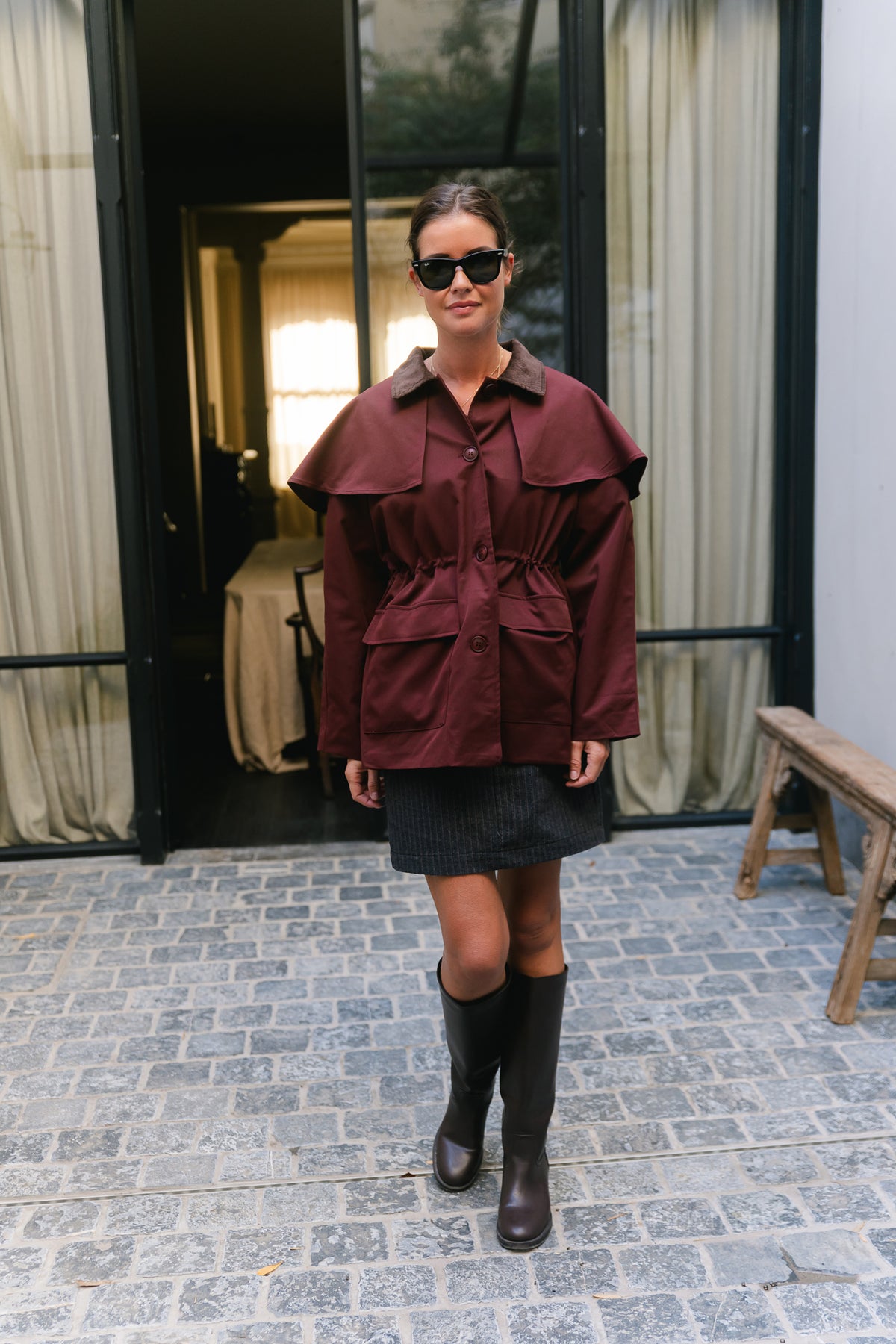 Jacqui jacket burgundy