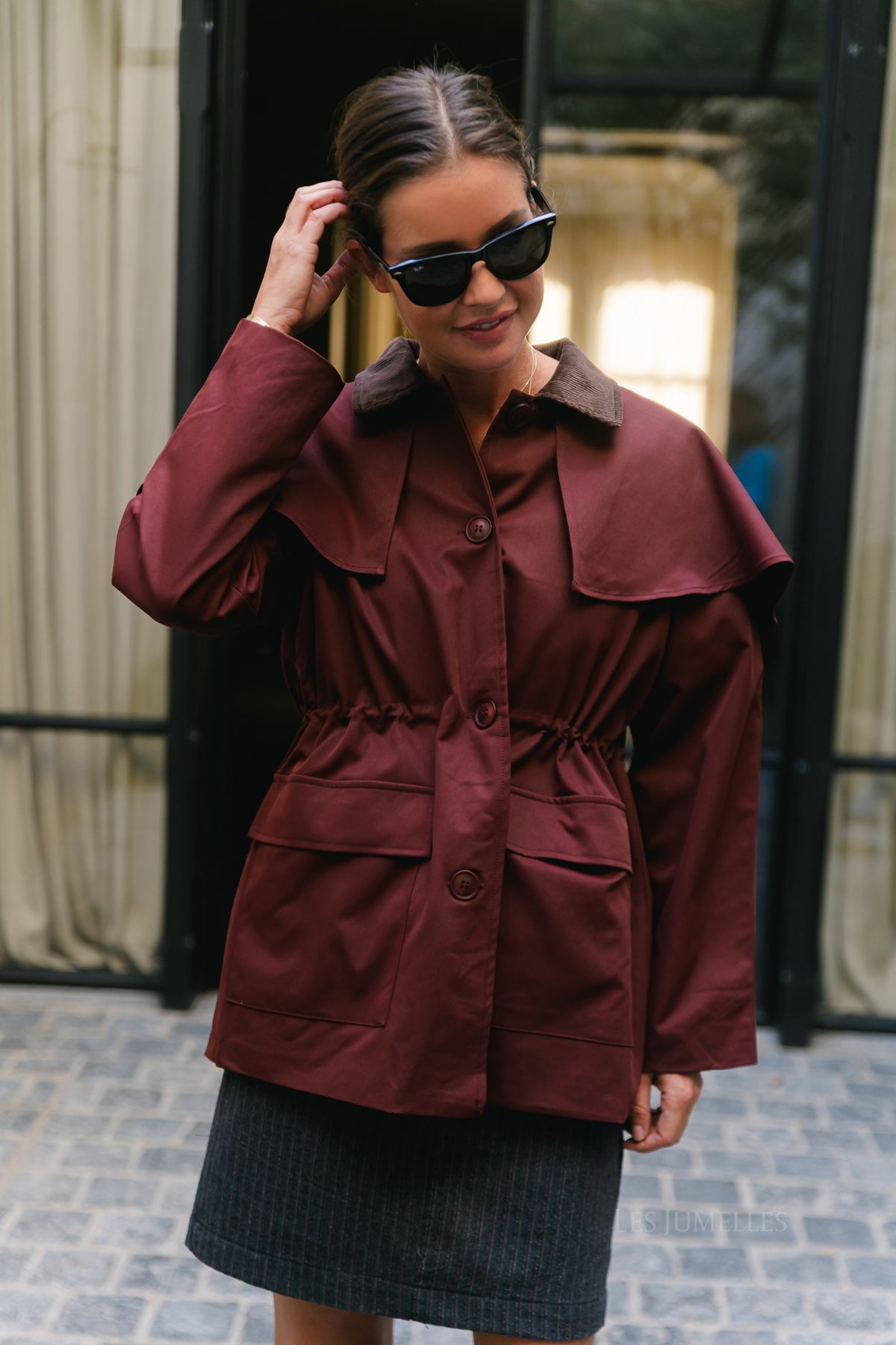 Jacqui jacket burgundy