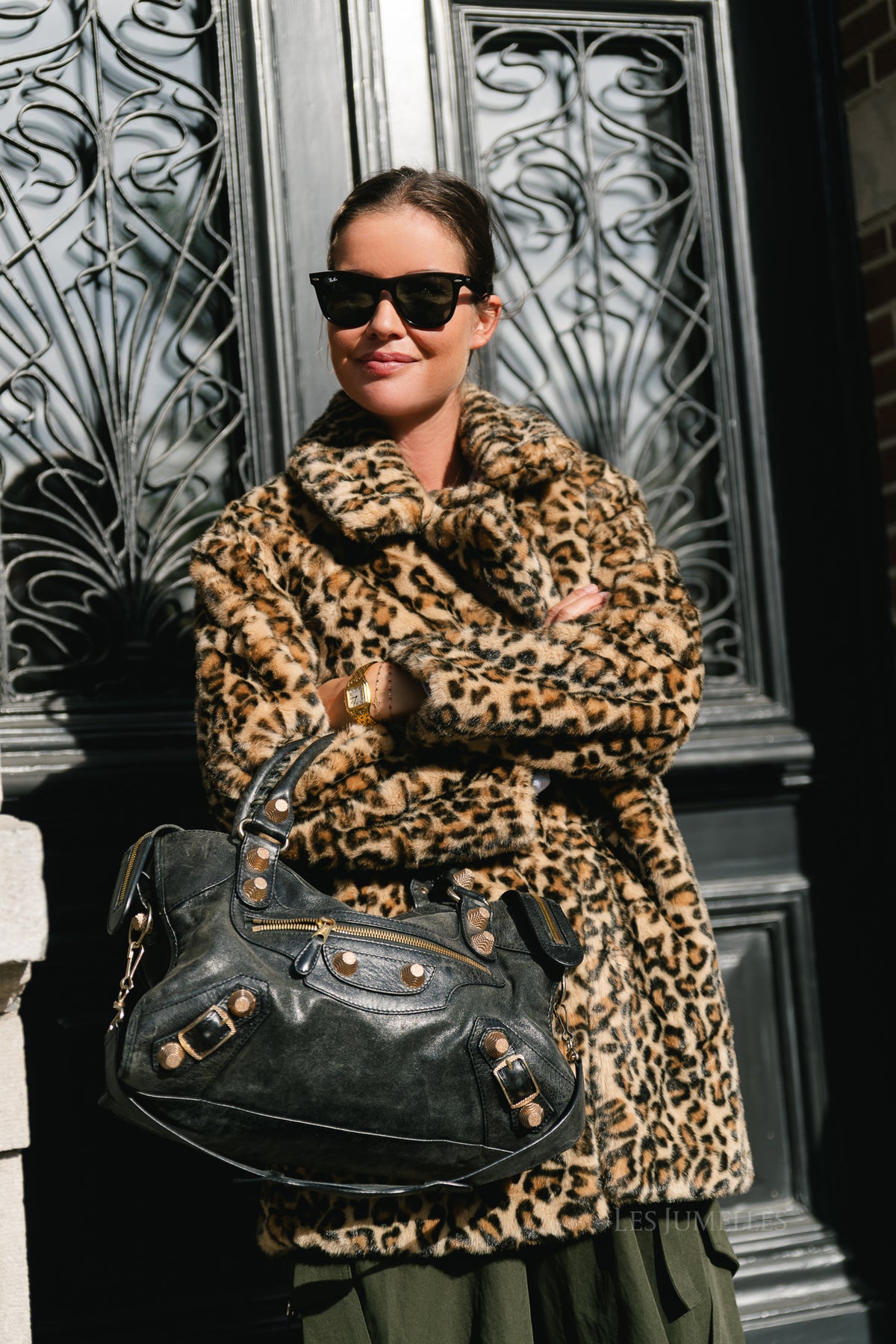 Judith leopard print faux fur coat