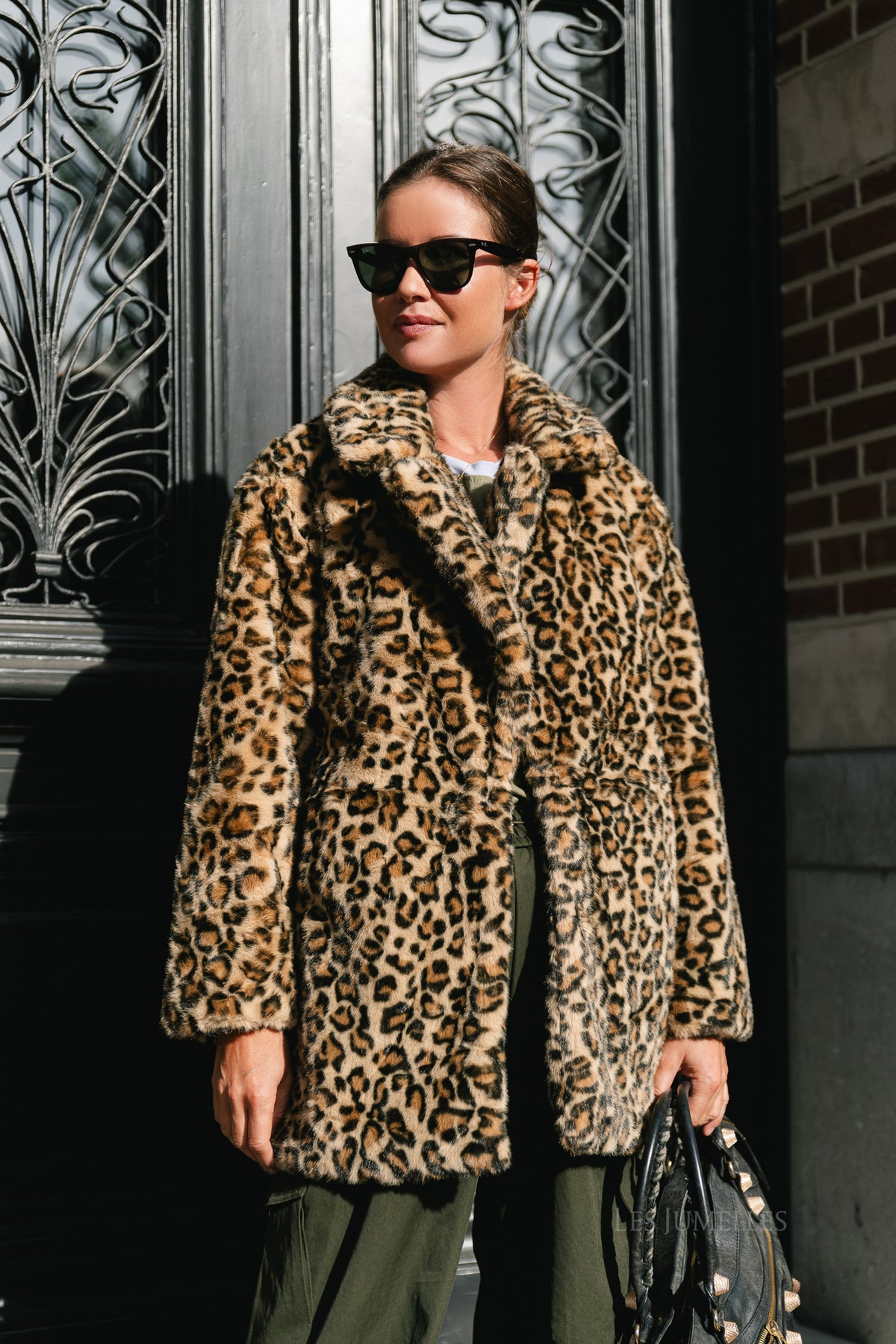 Judith leopard print faux fur coat