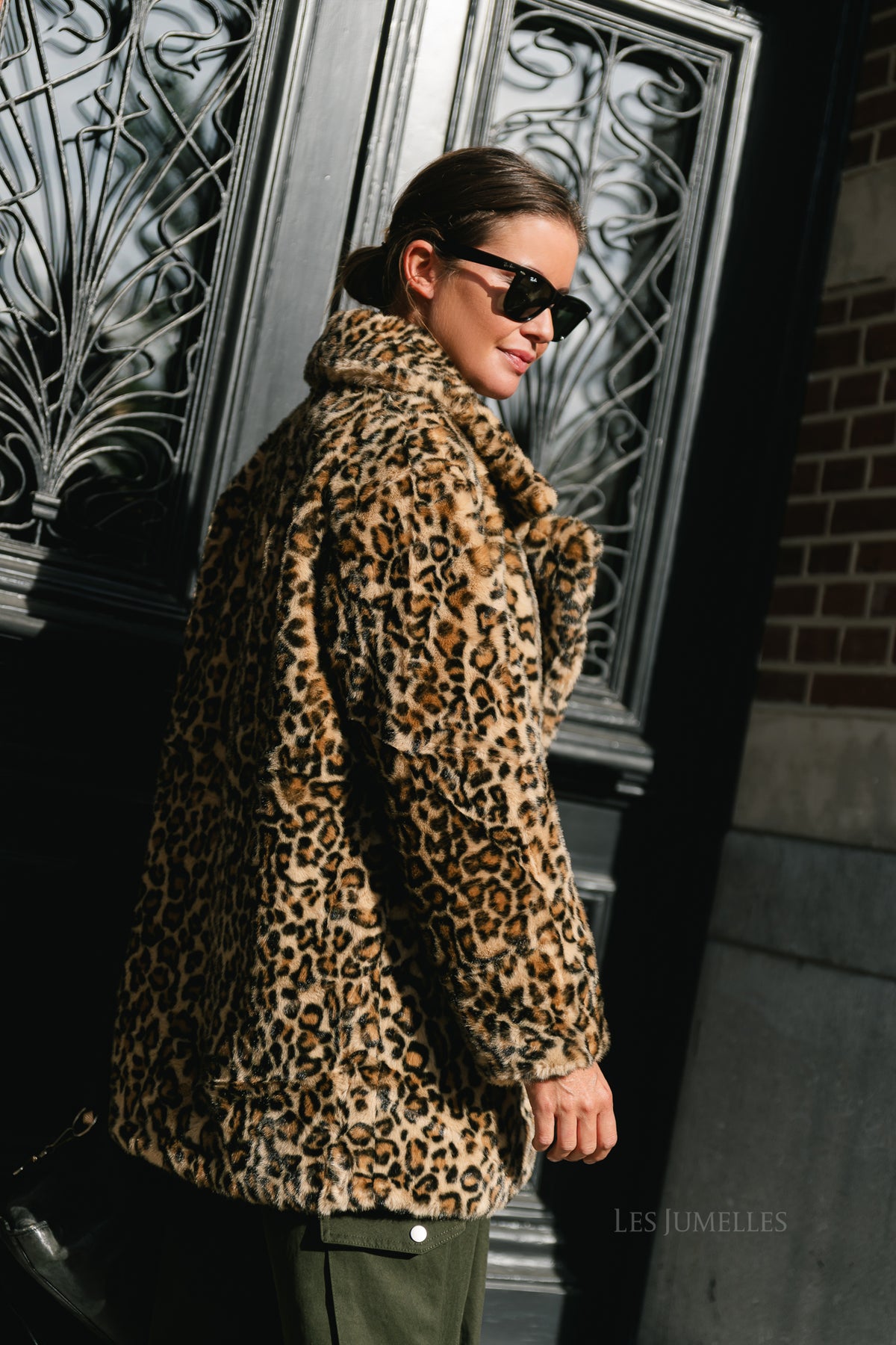Judith leopard print faux fur coat