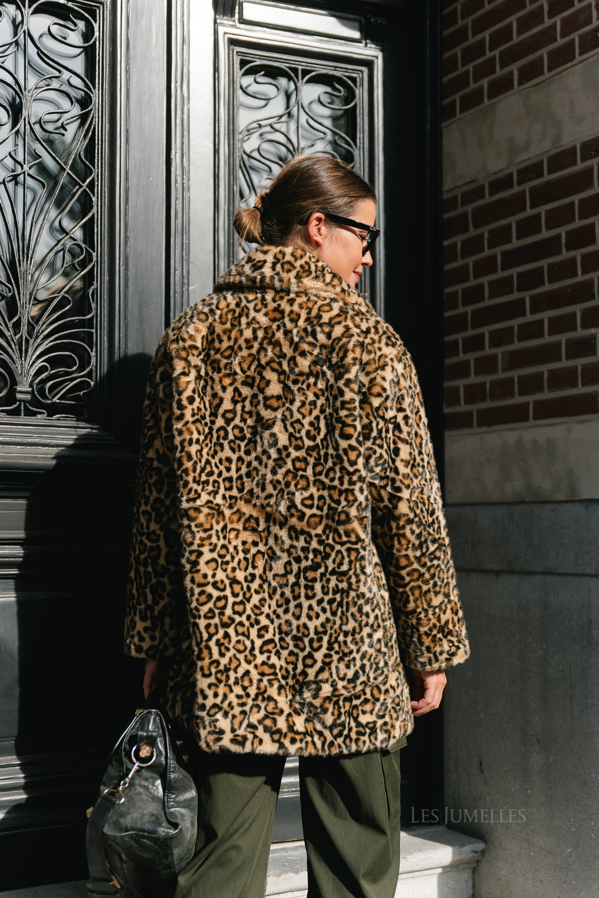 Judith leopard print faux fur coat