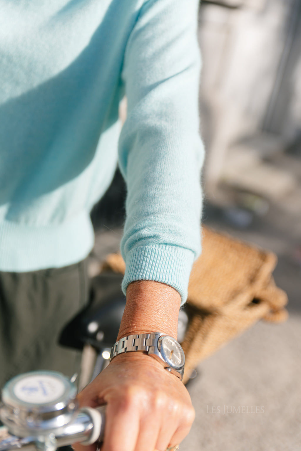 Mila LS knitted jumper aqua