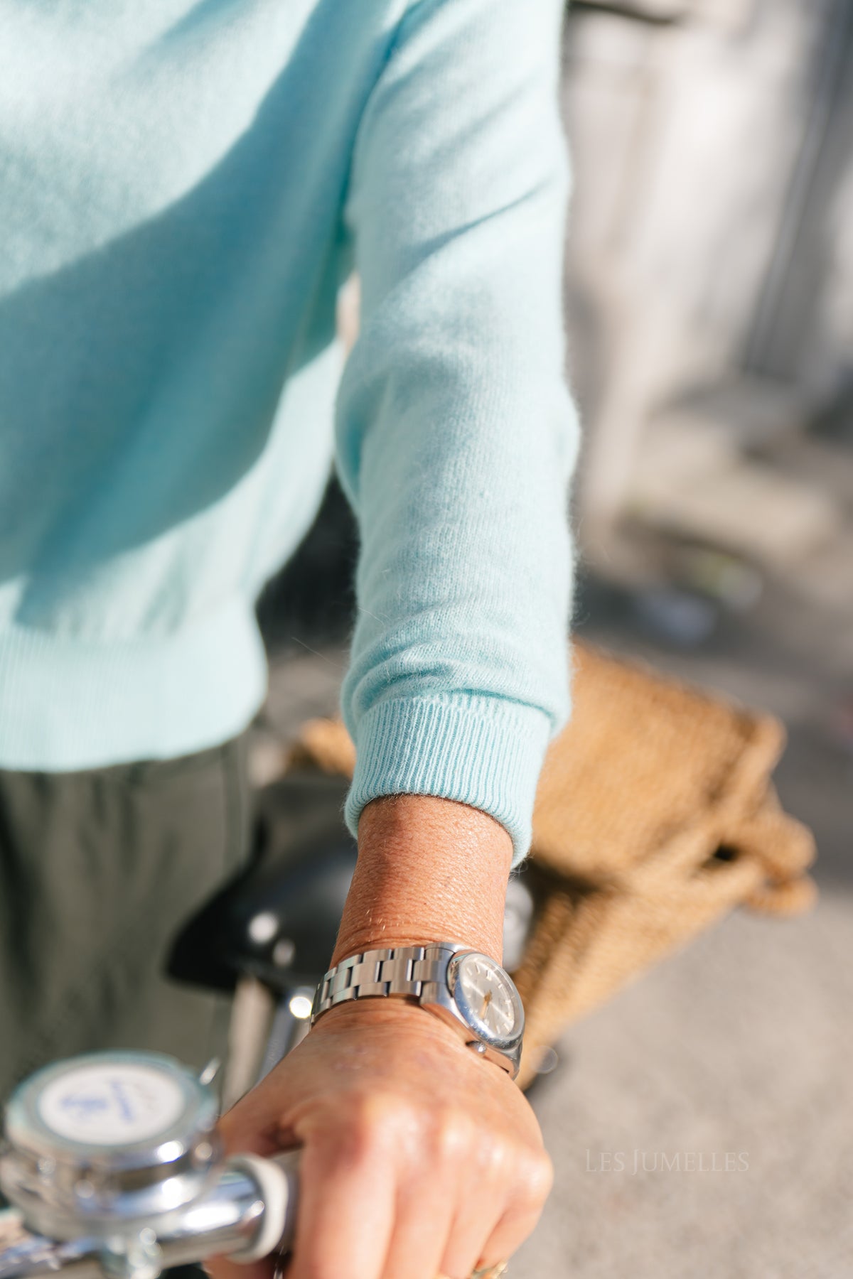 Mila LS knitted jumper aqua