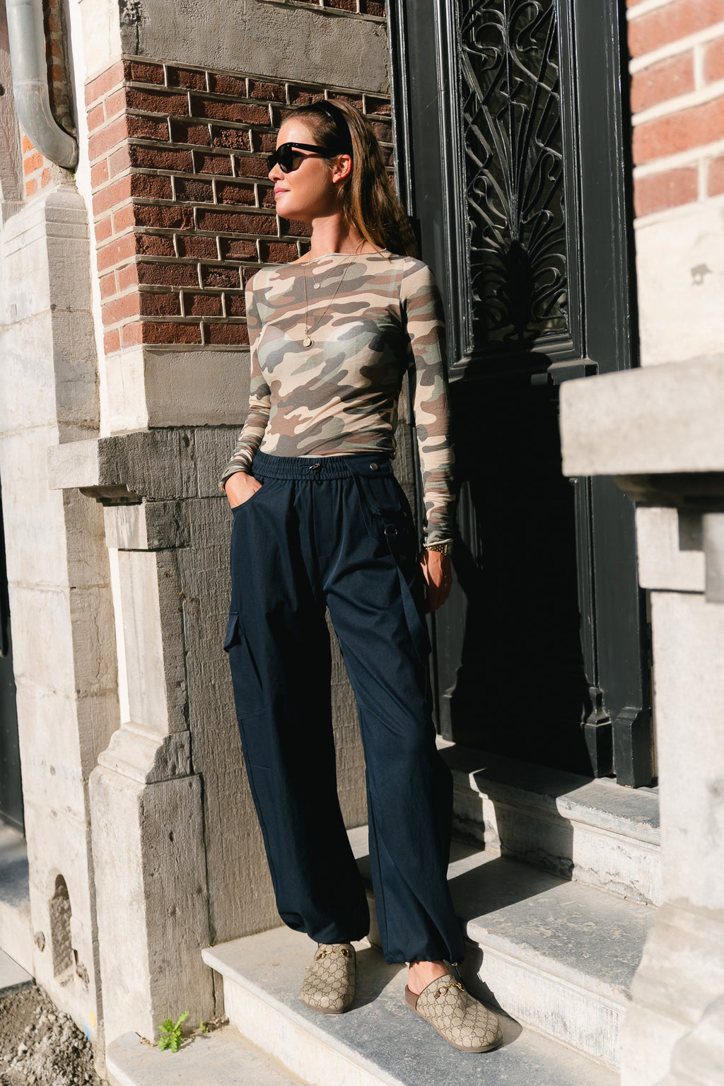 Ivy LS shirt camouflage print