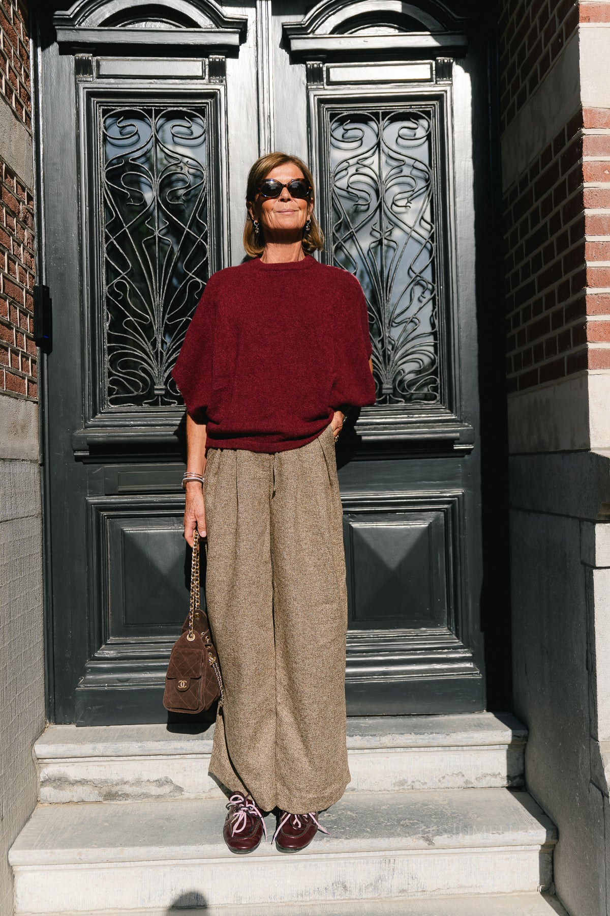 Elaine knitted jumper burgundy