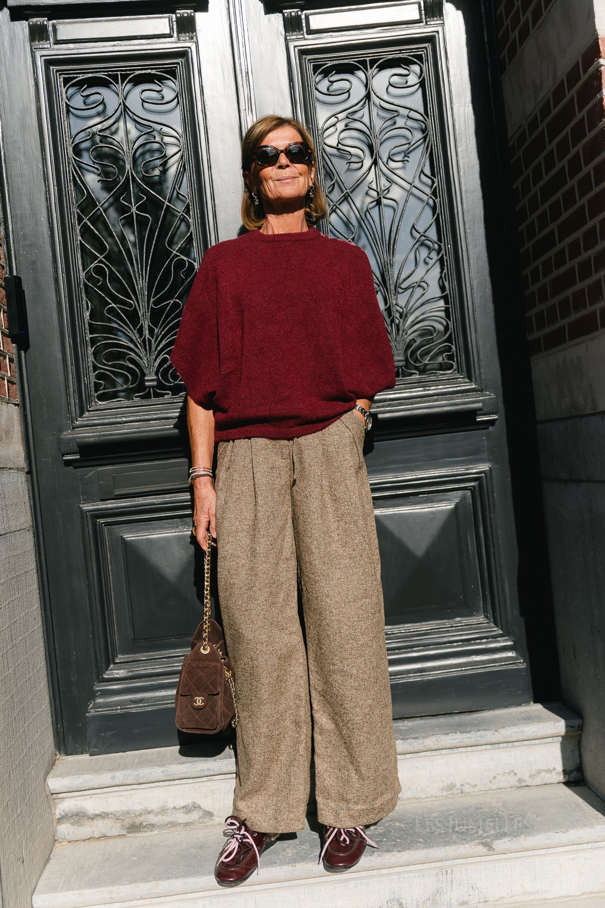Elaine knitted jumper burgundy