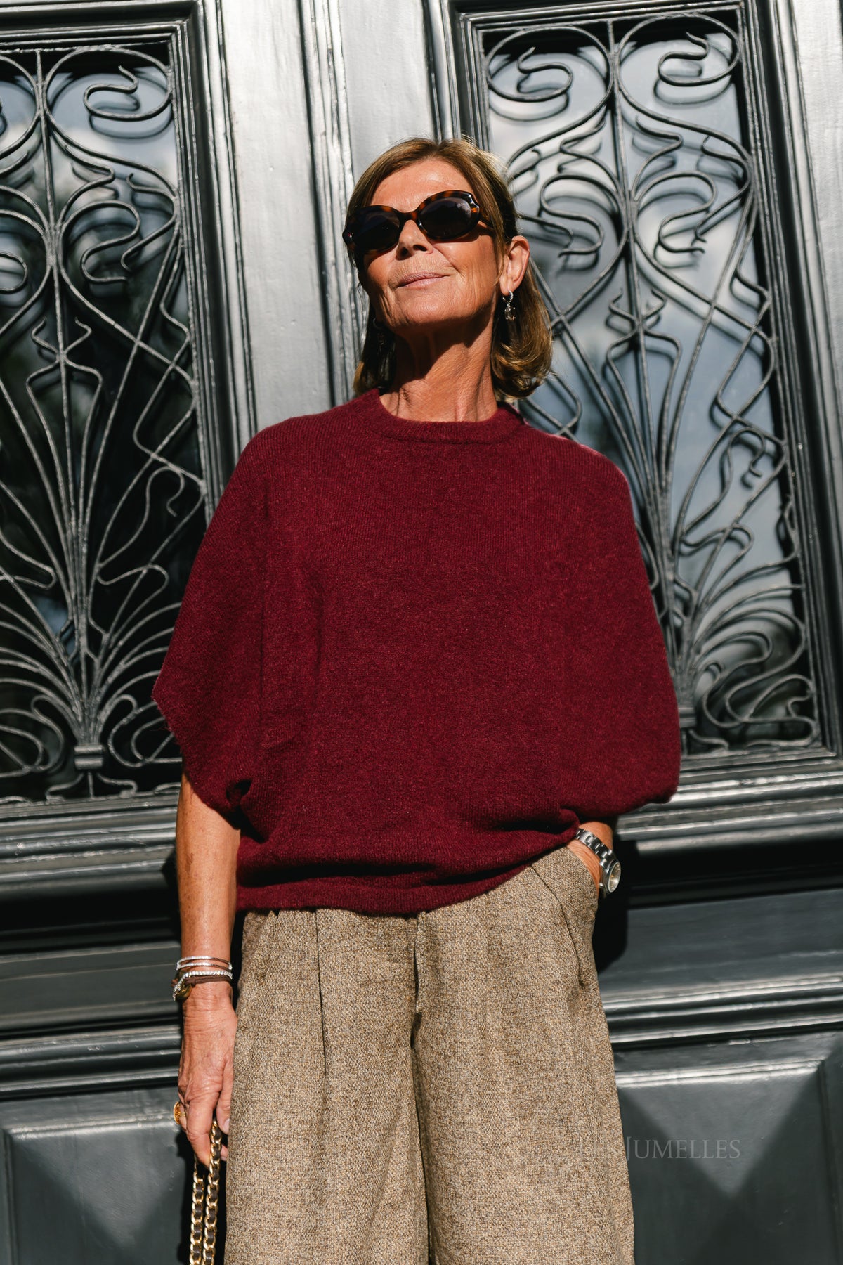 Elaine knitted jumper burgundy