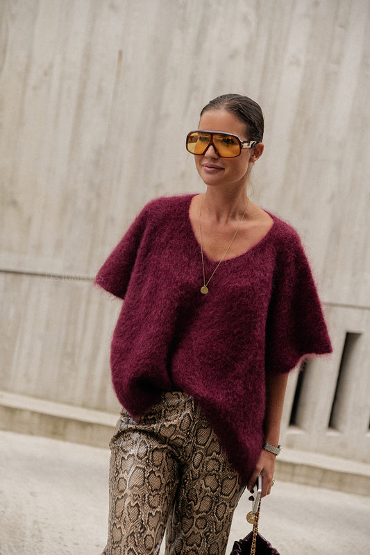 Les Jumelles Odile jumper burgundy