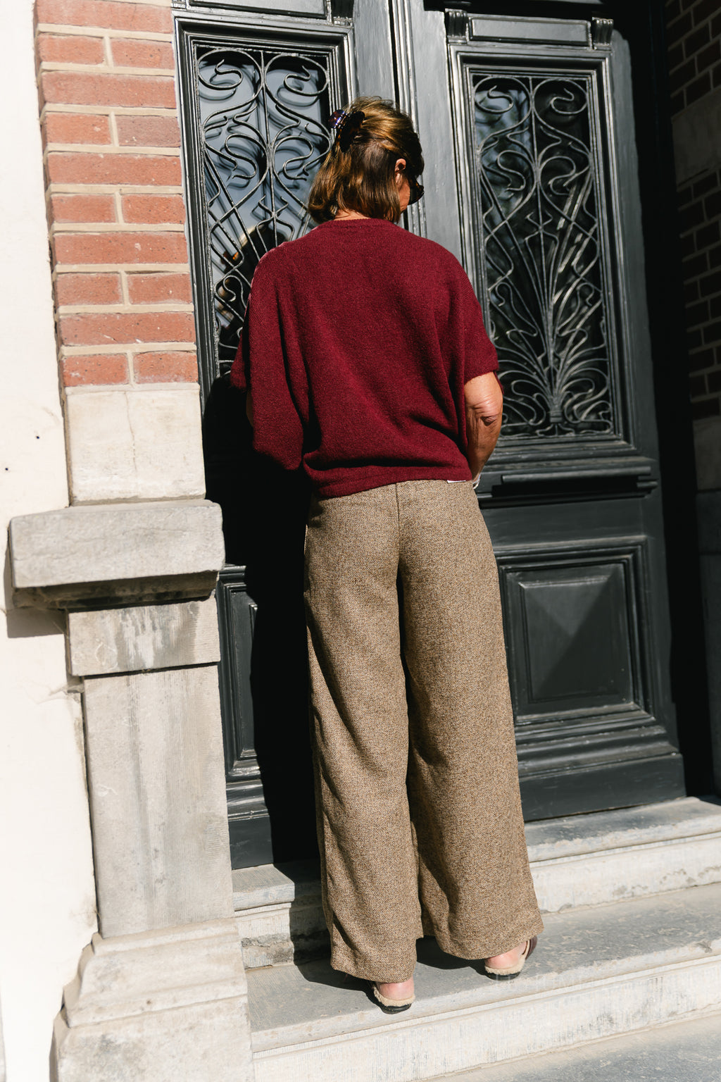 Elaine knitted jumper burgundy
