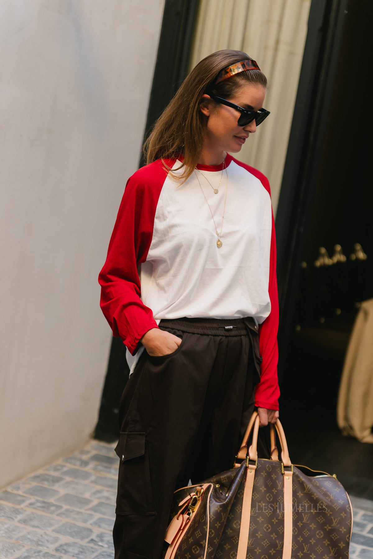 Lynn LS shirt white/red