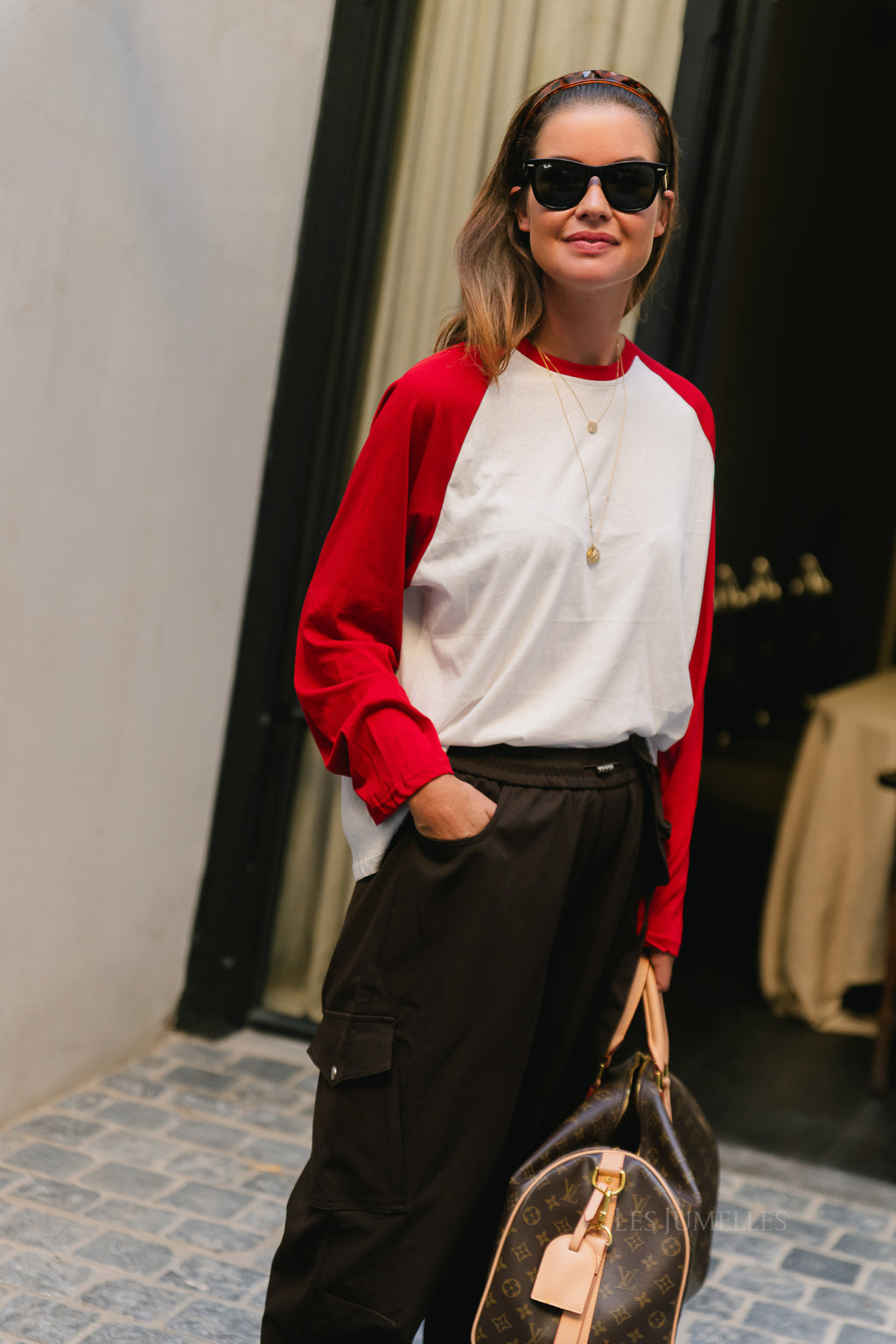 Lynn LS shirt white/red