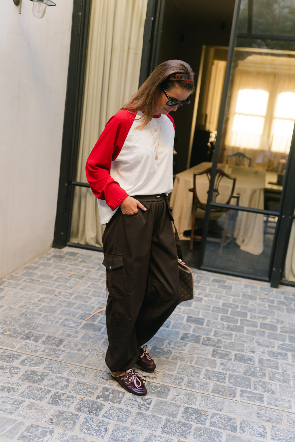 Lynn LS shirt white/red