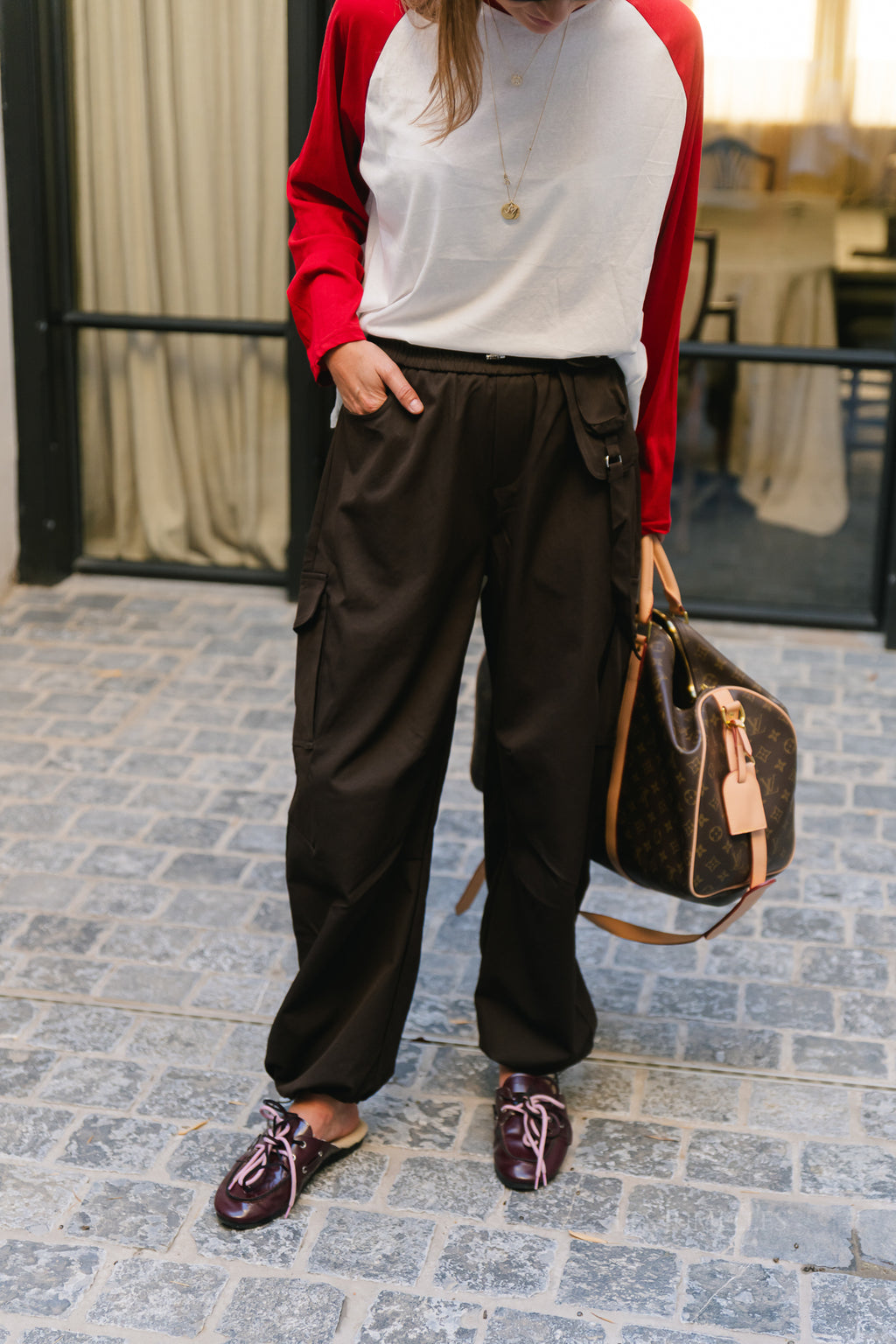 Lydia cargo pants seal brown