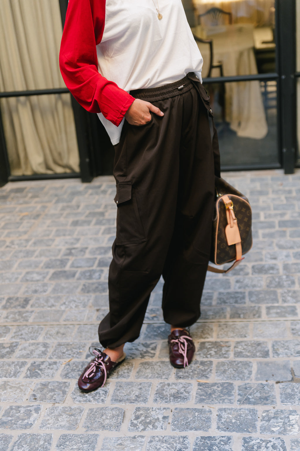 Lydia cargo pants seal brown
