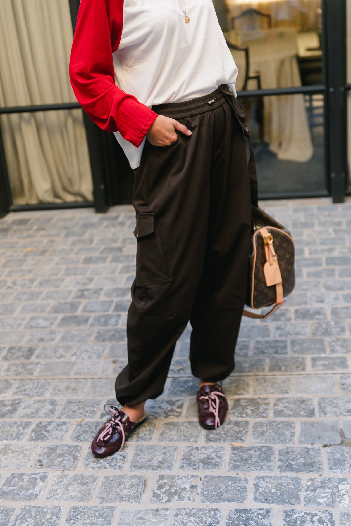 Lydia cargo pants seal brown