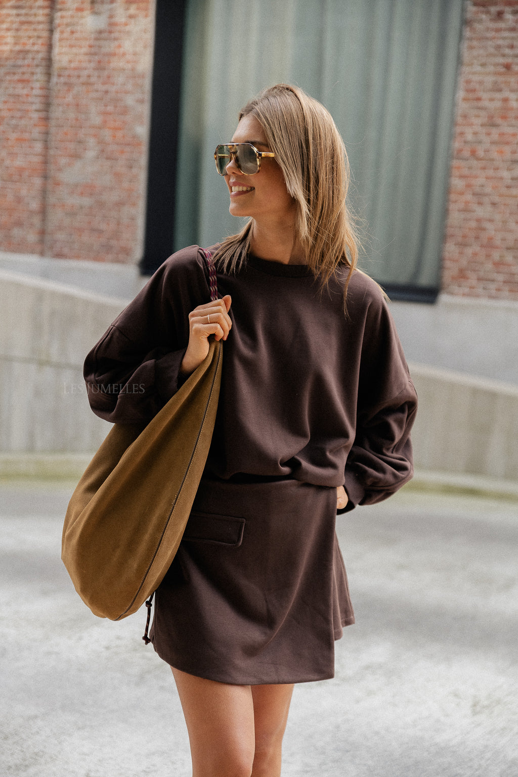 Jupe-short Jolie marron