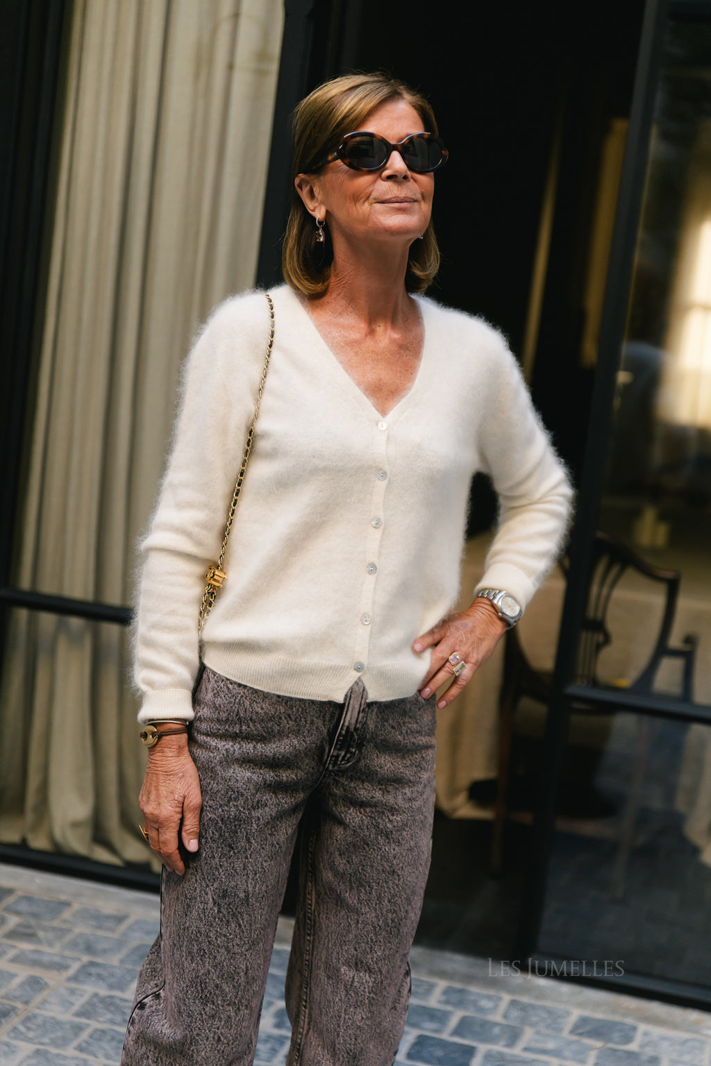 Eveline knitted cardigan ecru