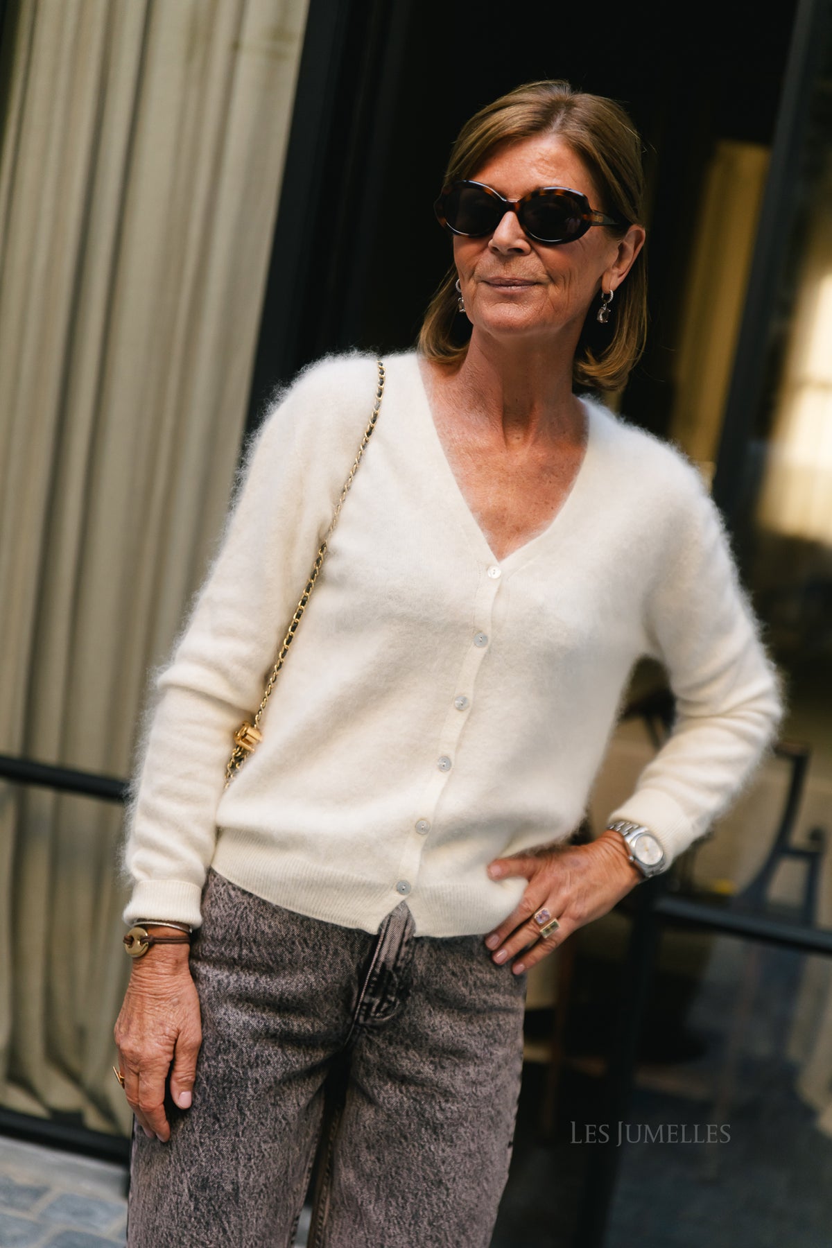 Eveline knitted cardigan ecru