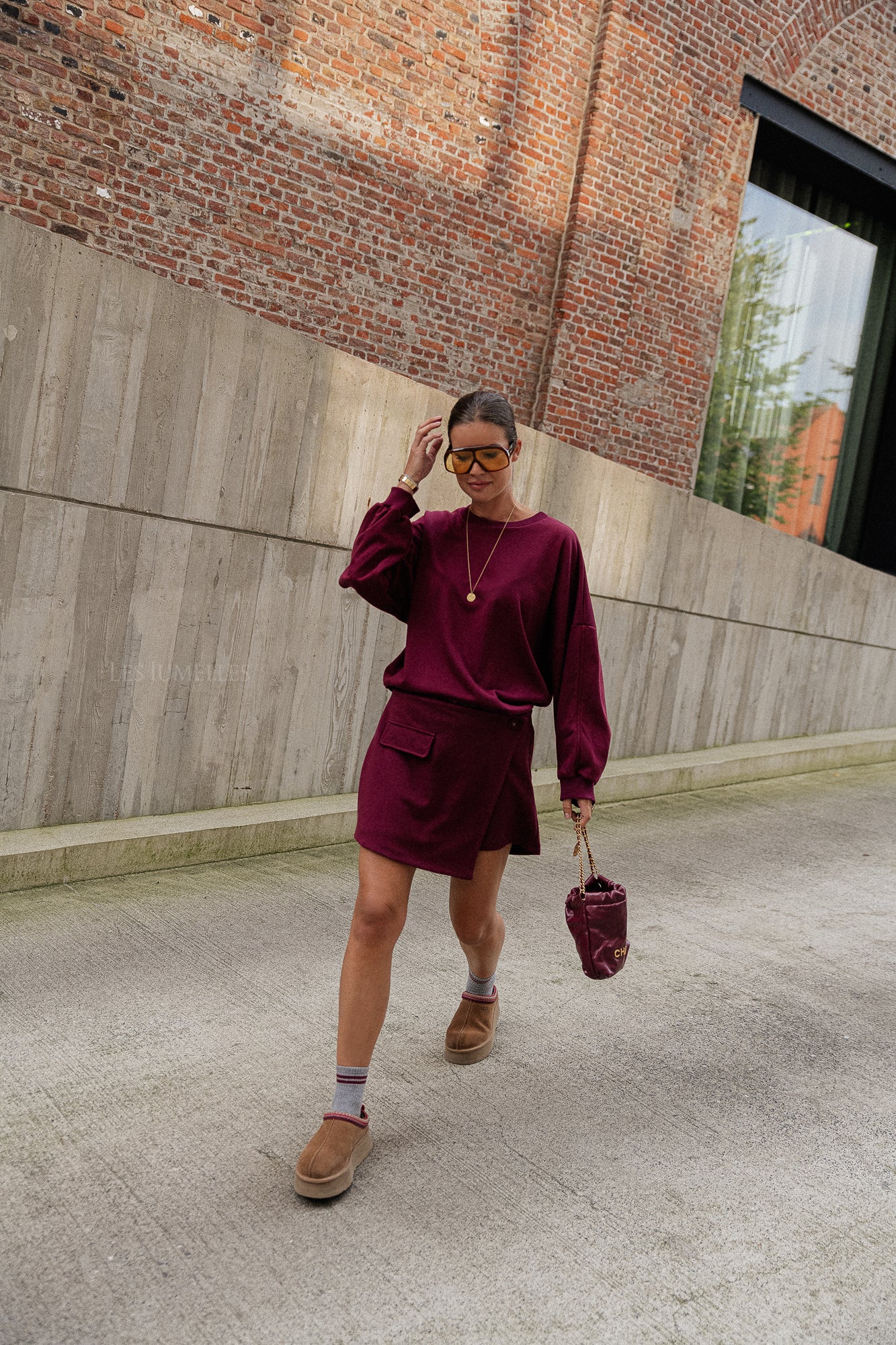 Jupe-short Jolie bordeaux