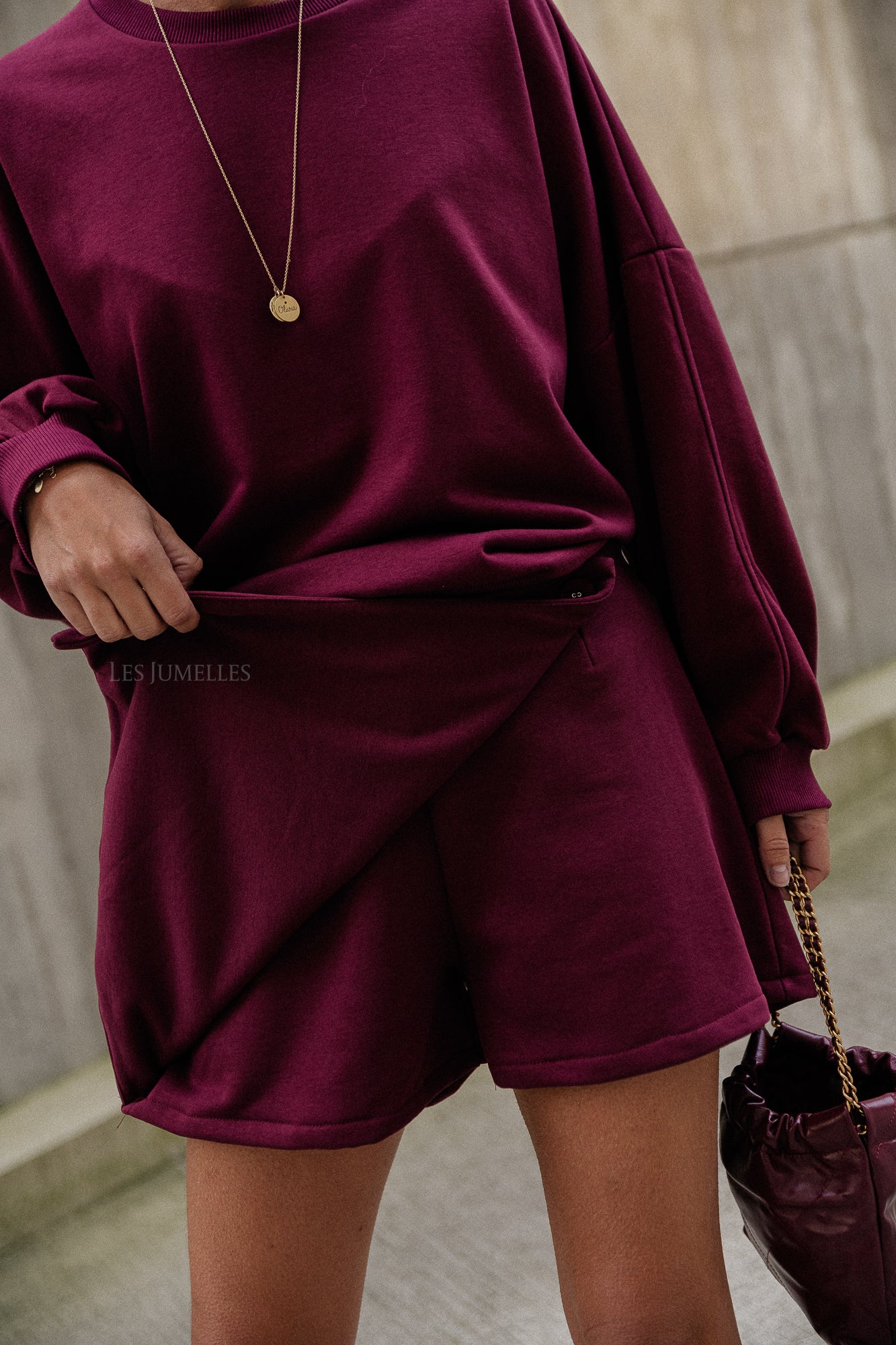 Jupe-short Jolie bordeaux