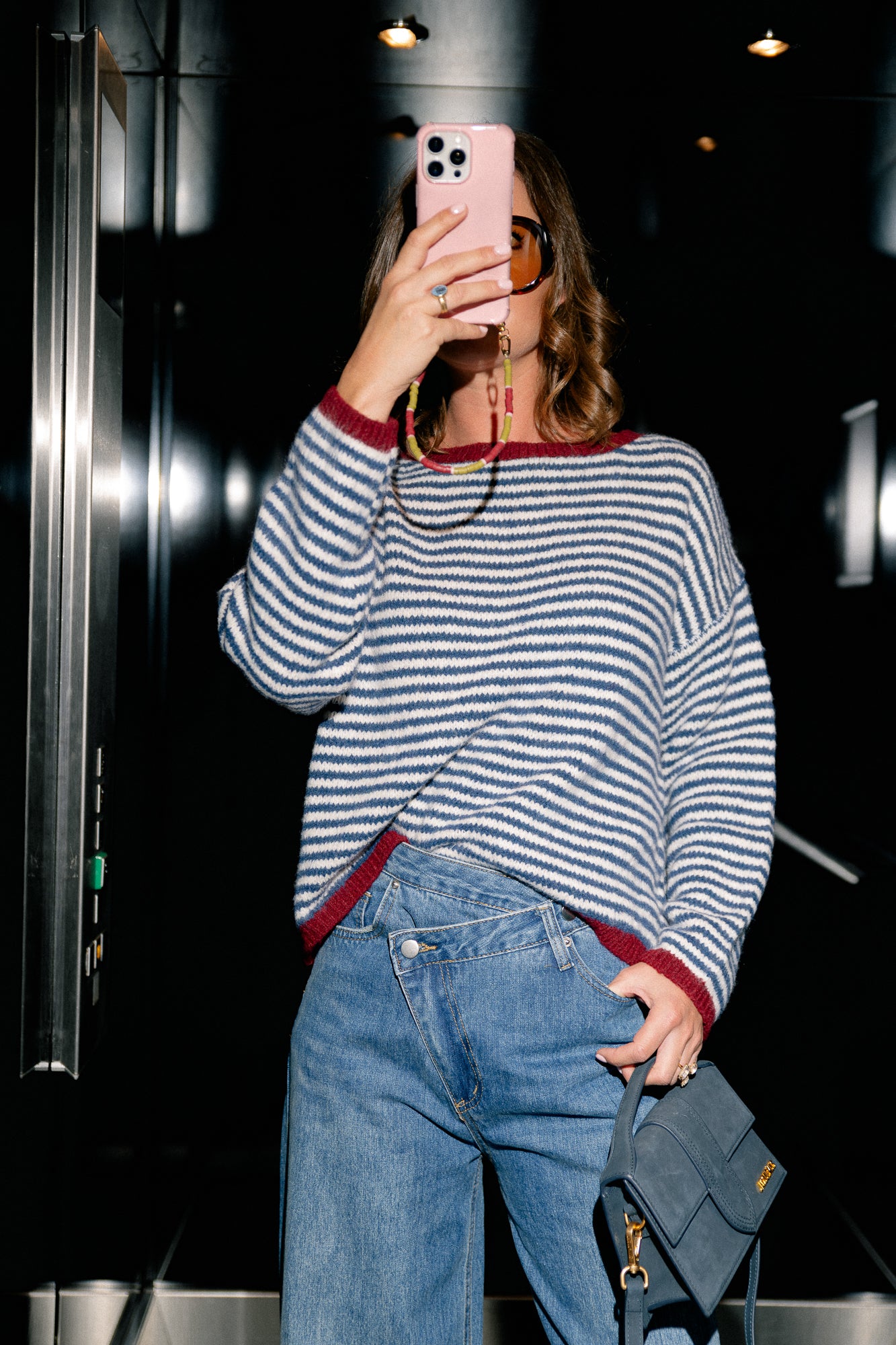 Josie striped jumper navy/ecru