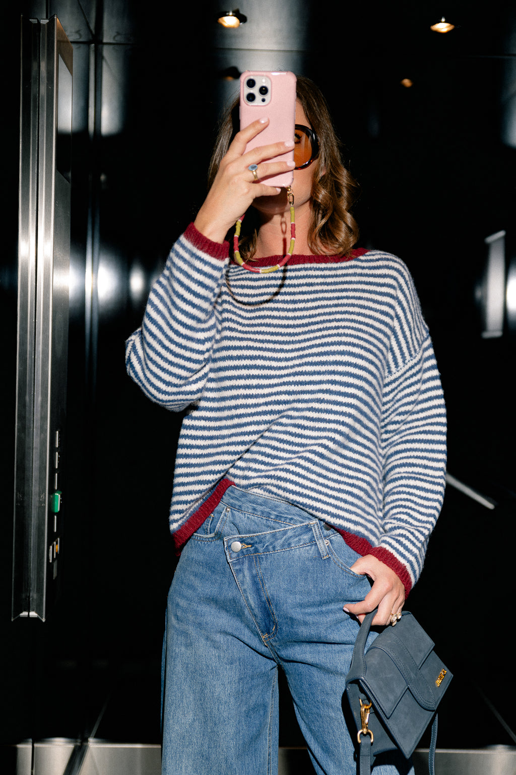 Josie striped jumper navy/ecru