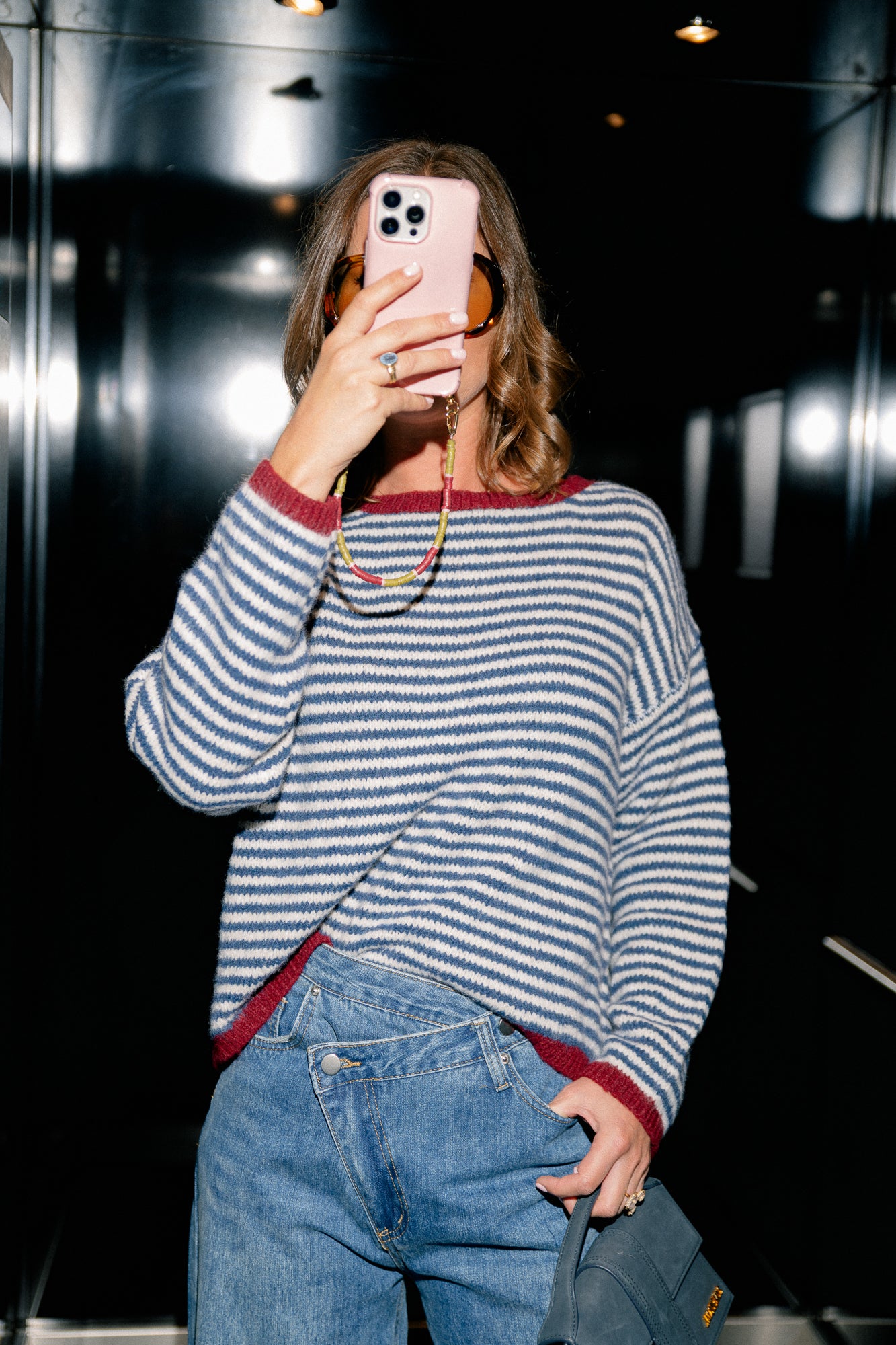 Josie striped jumper navy/ecru