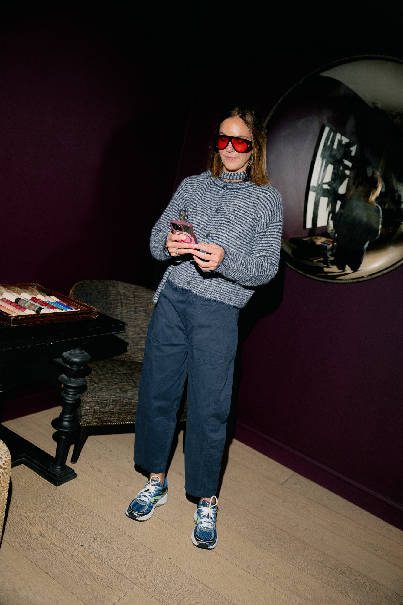 Bree balloon fit pants navy
