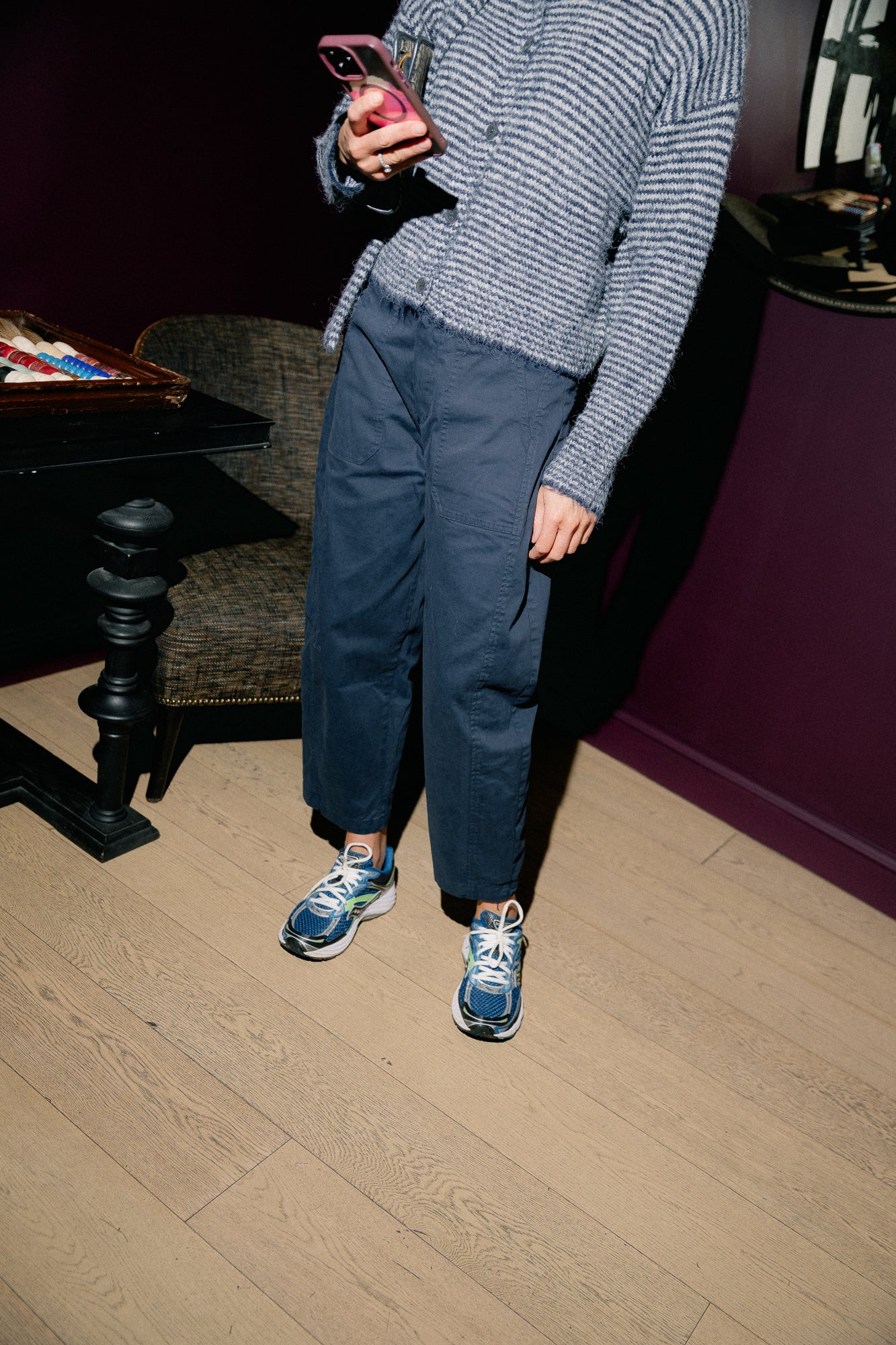 Bree balloon fit pants navy
