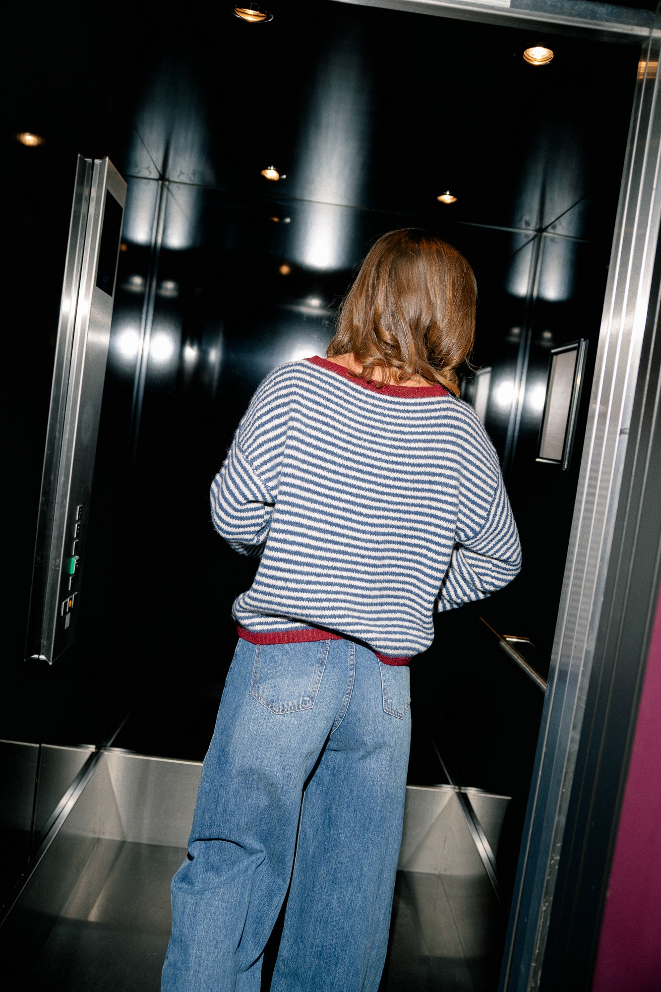 Josie striped jumper navy/ecru