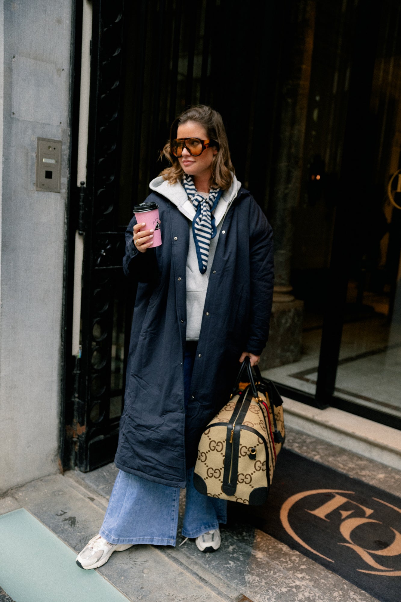 Coco long coat navy