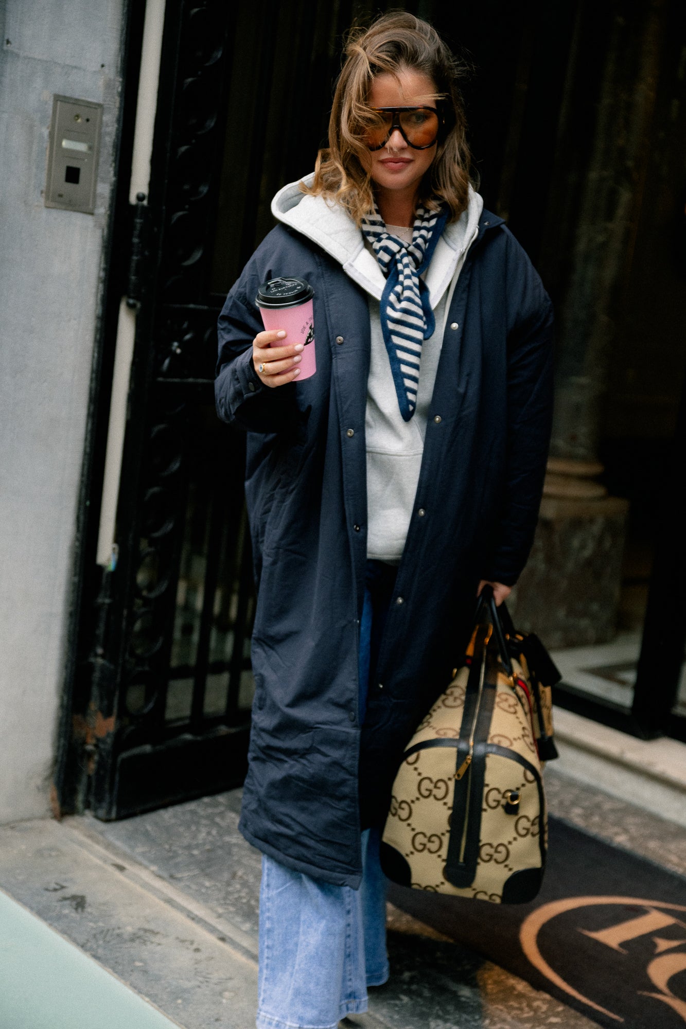 Coco long coat navy