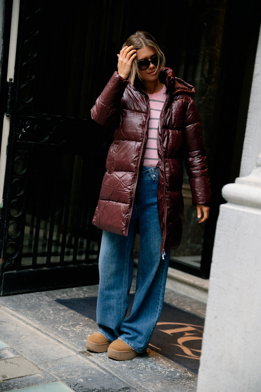 VILidda L/S hood shinny puffer jacket fig