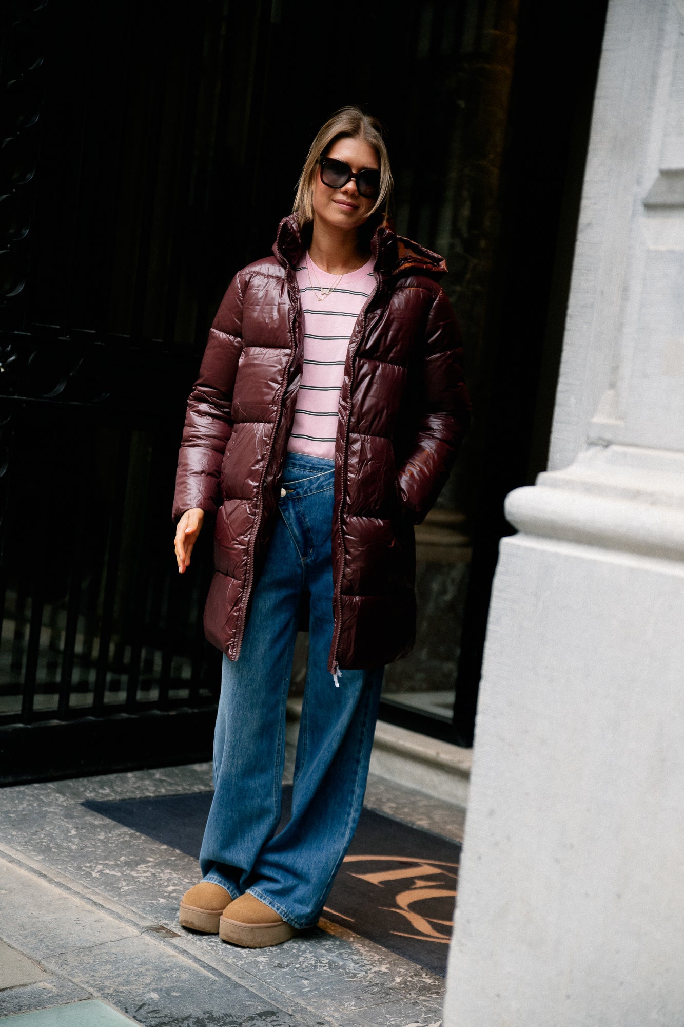 VILidda L/S hood shinny puffer jacket fig