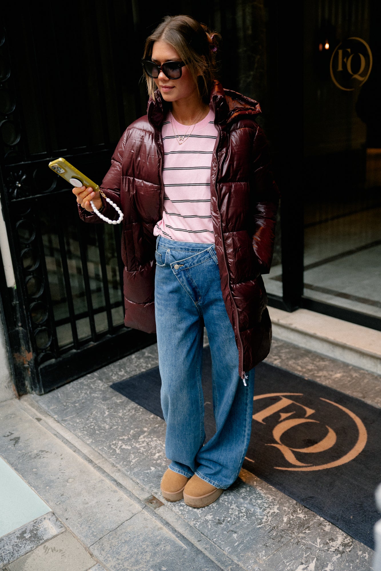 VILidda L/S hood shinny puffer jacket fig