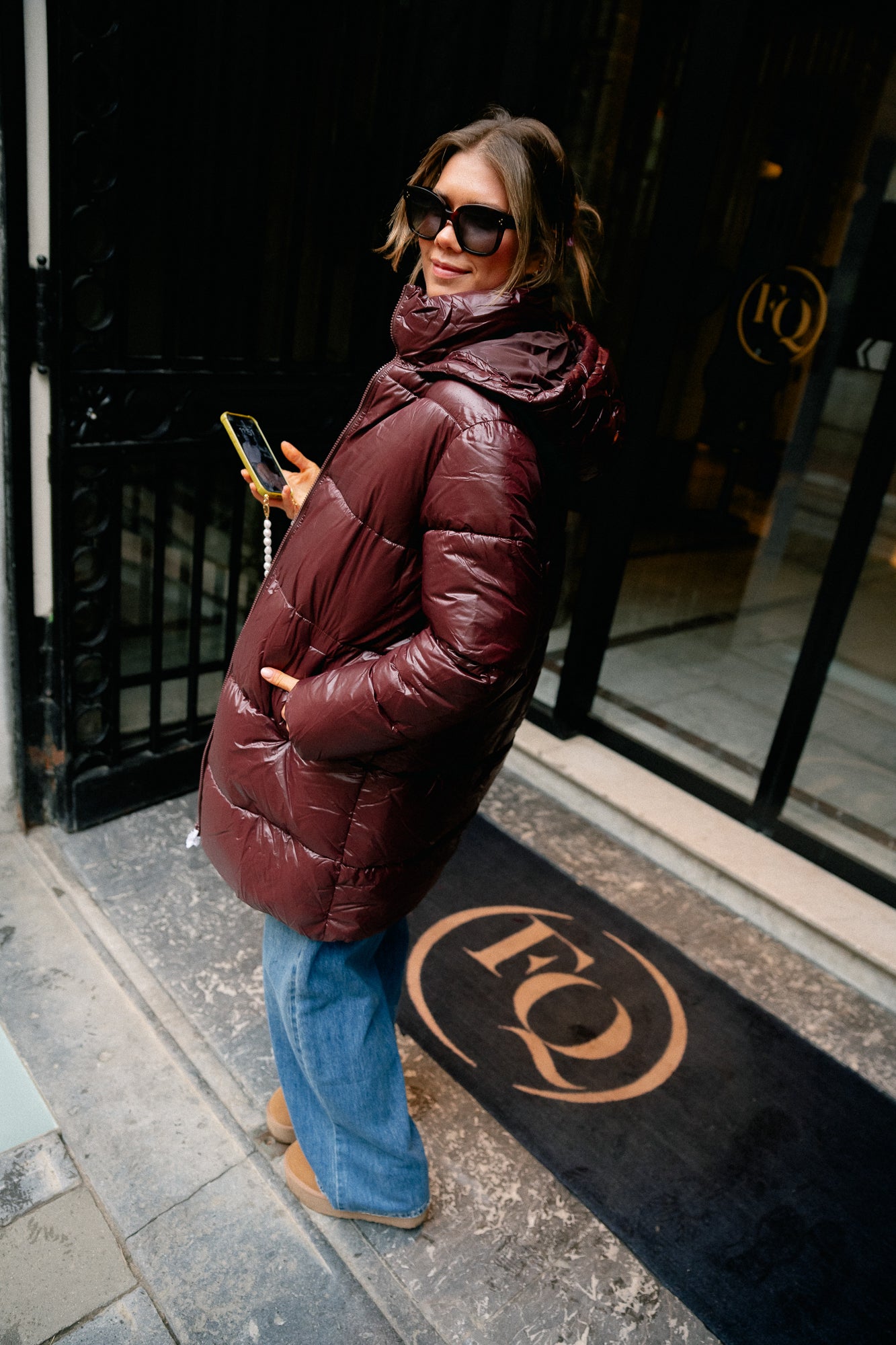 VILidda L/S hood shinny puffer jacket fig