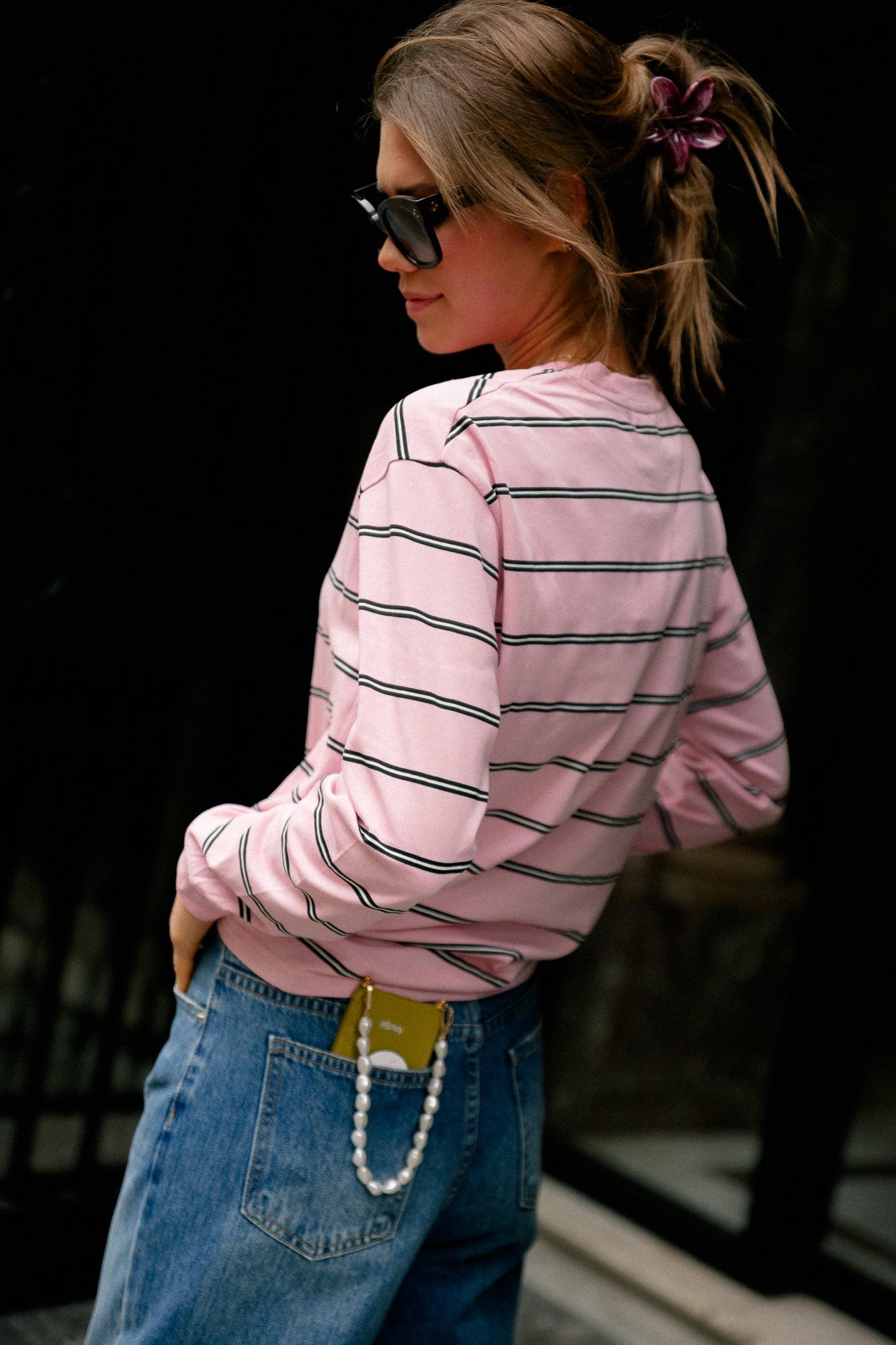 Taylor LS striped T-shirt pink