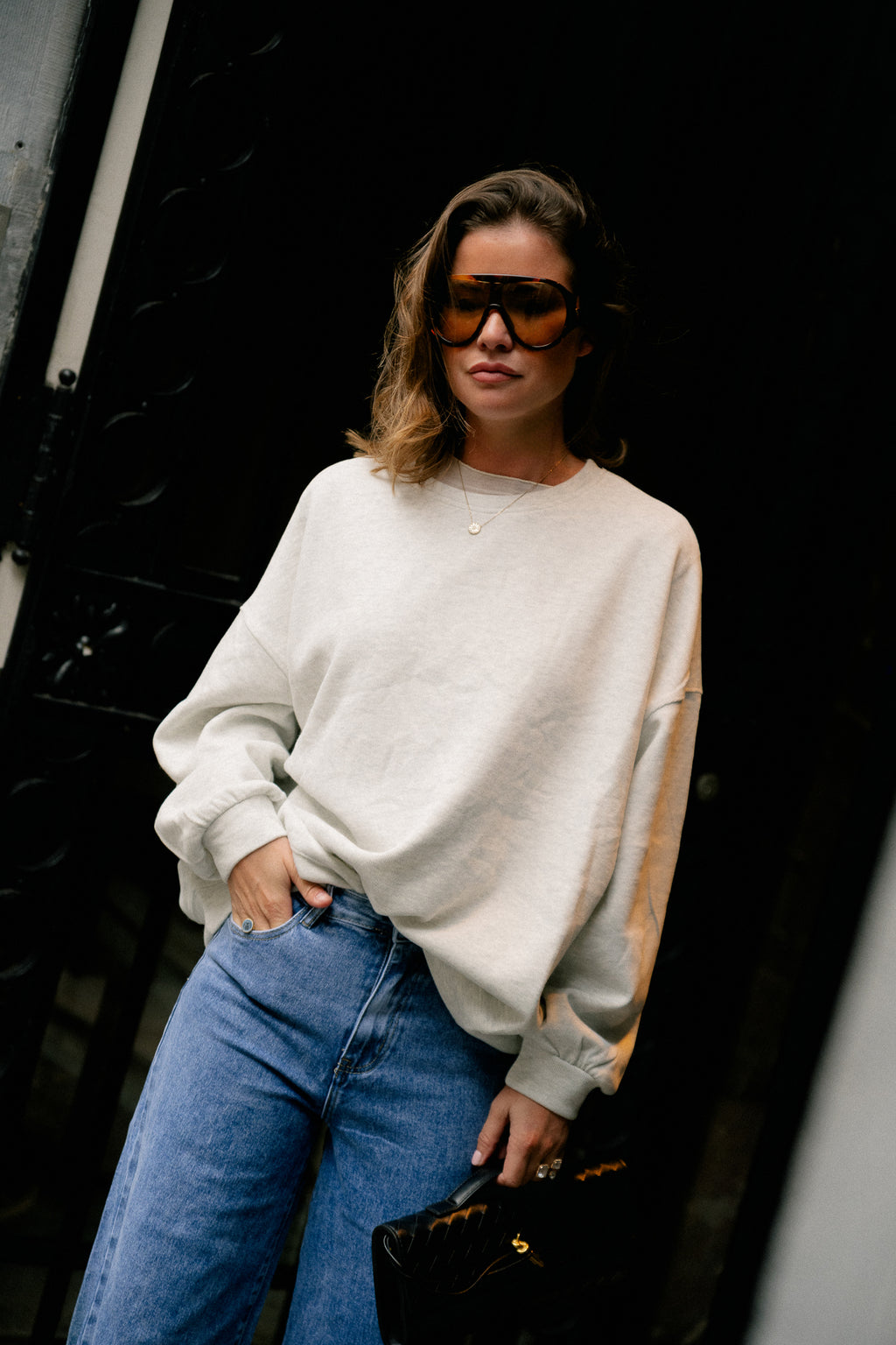 Stella sweater light grey melange