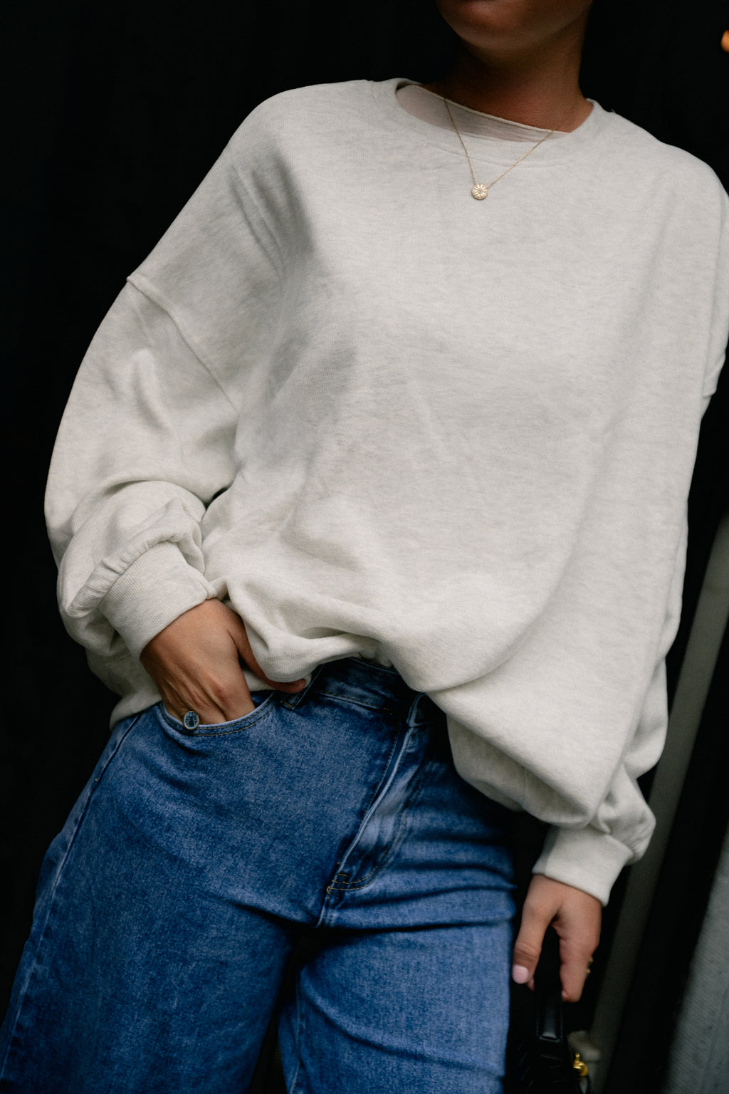 Stella sweater light grey melange