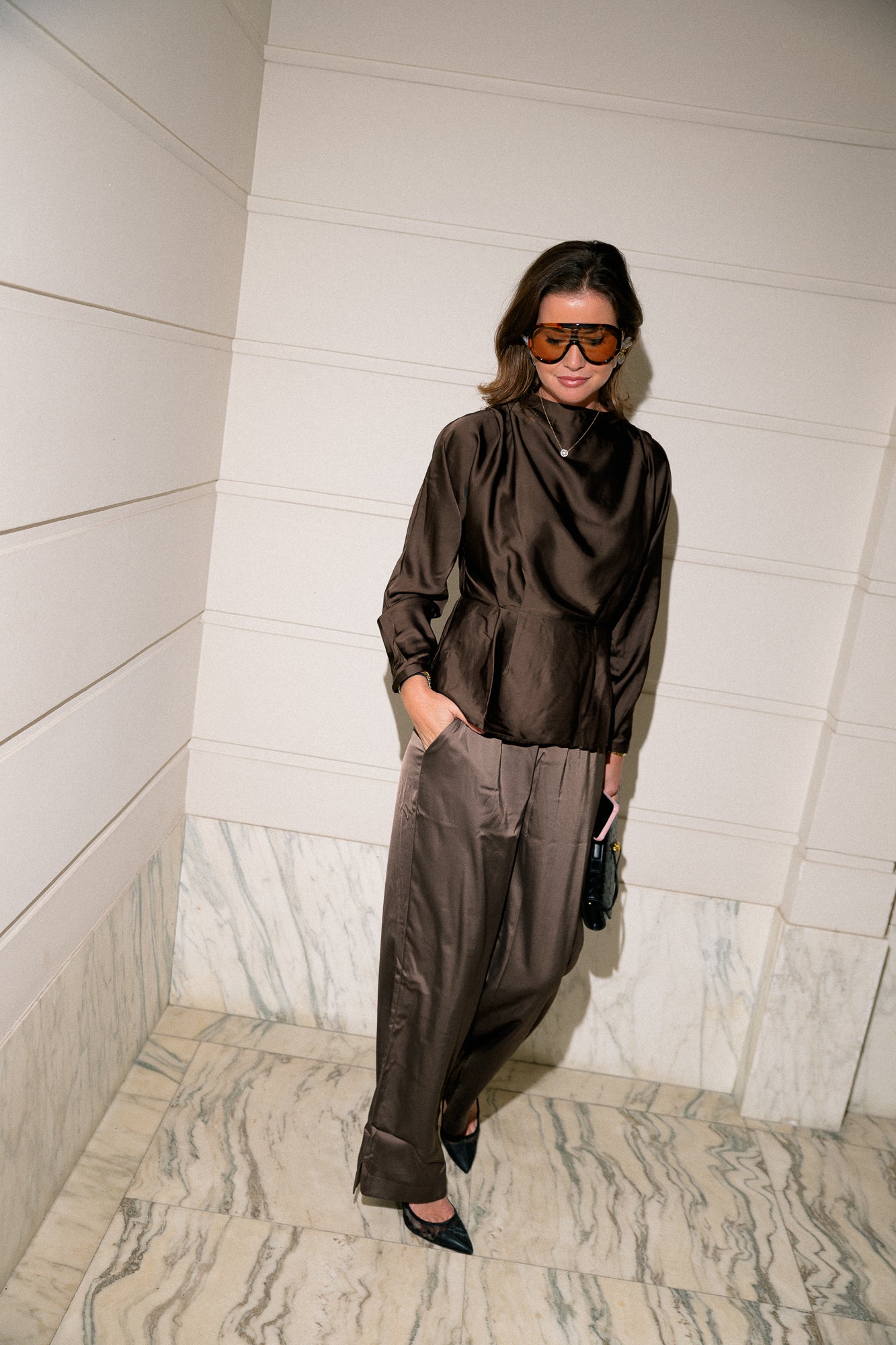 YASYera LS top chocolate brown