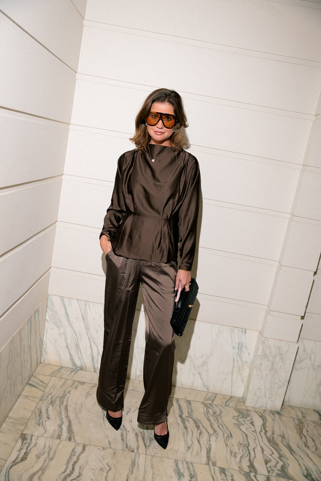 YASYera LS top chocolate brown
