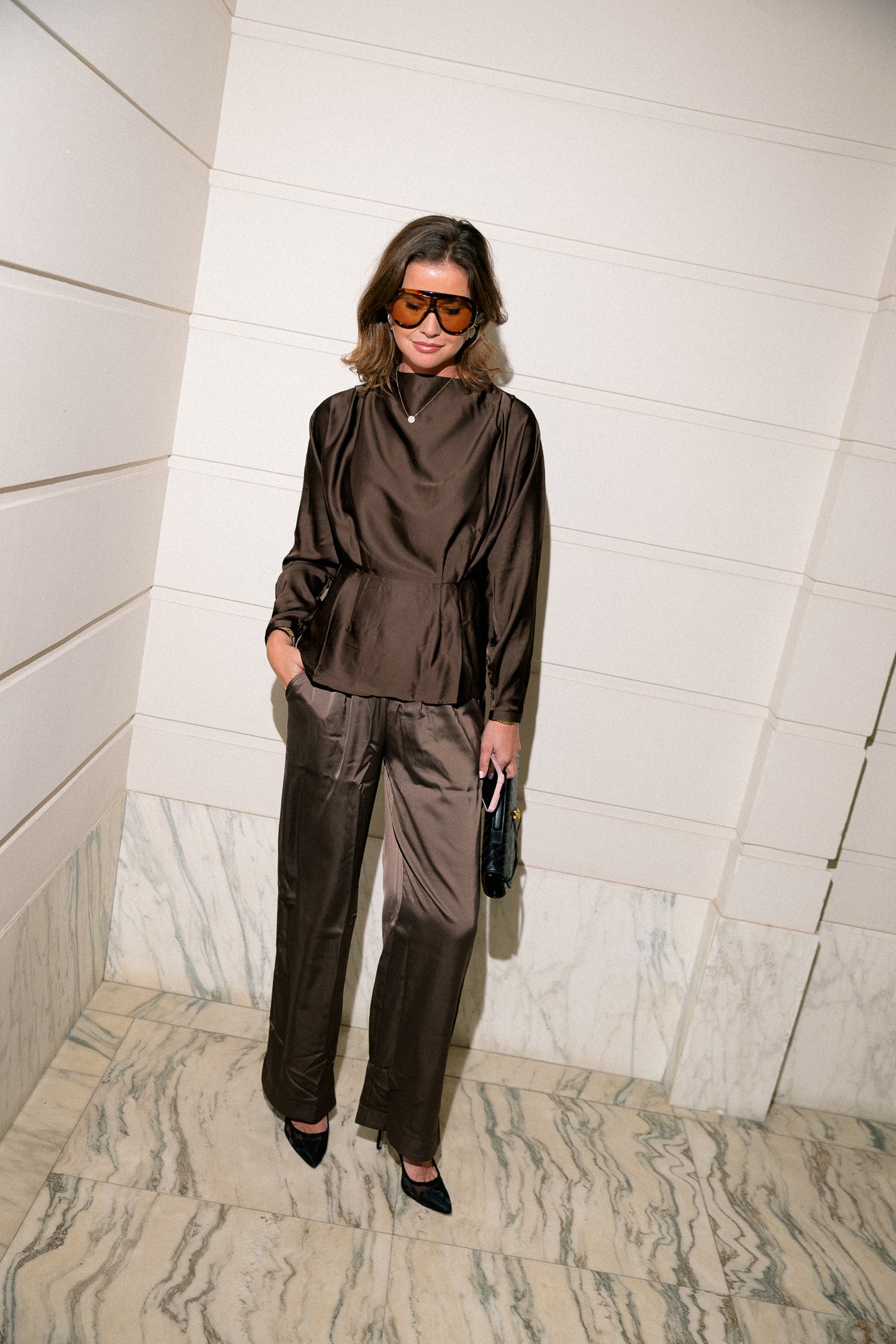YASYera LS top chocolate brown
