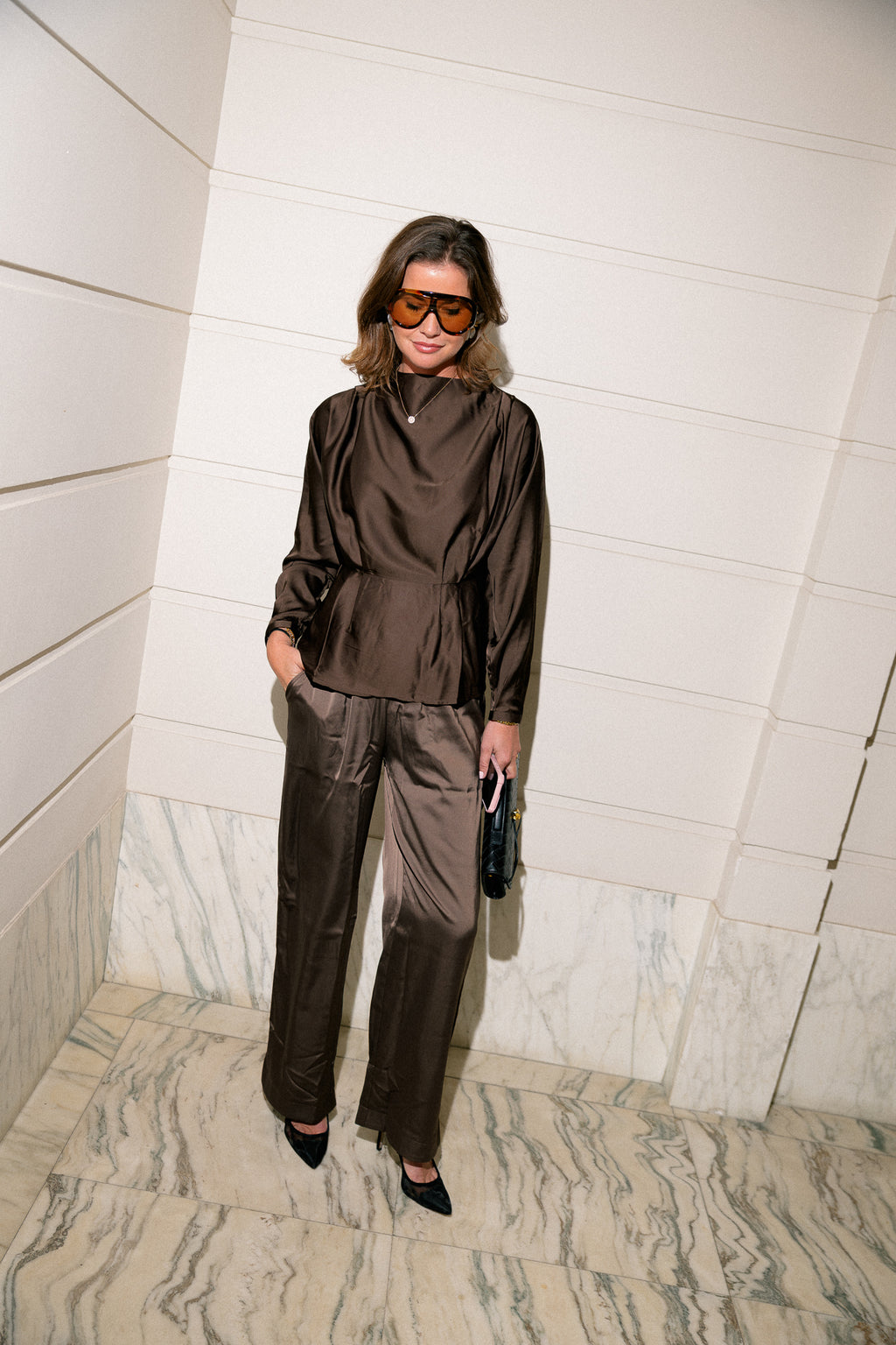 YASYera LS top chocolate brown