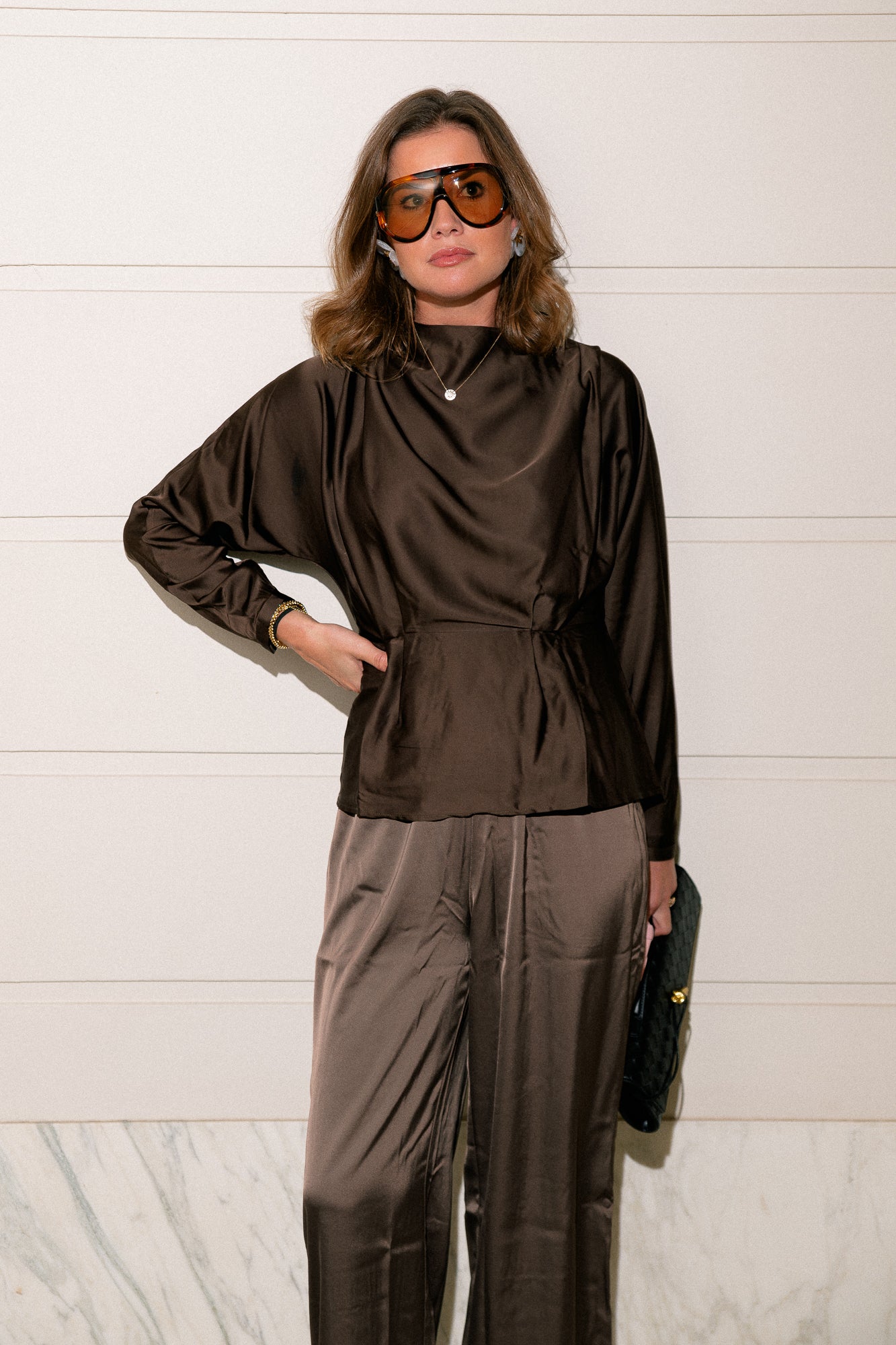 YASYera LS top chocolate brown