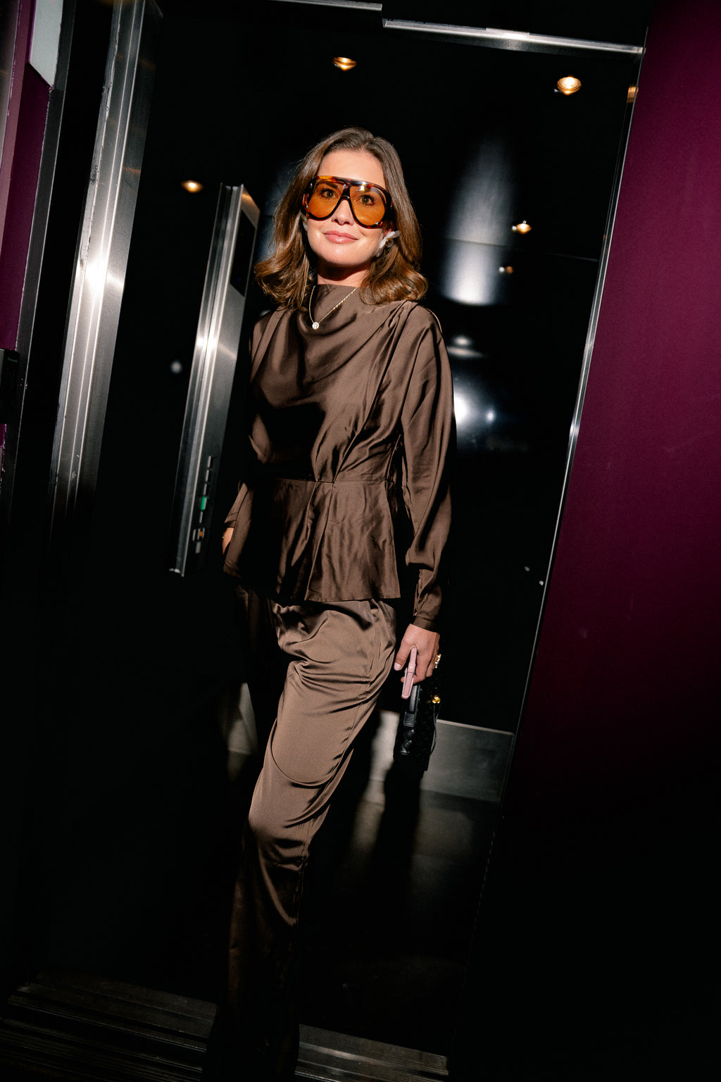 YASYera LS top chocolate brown