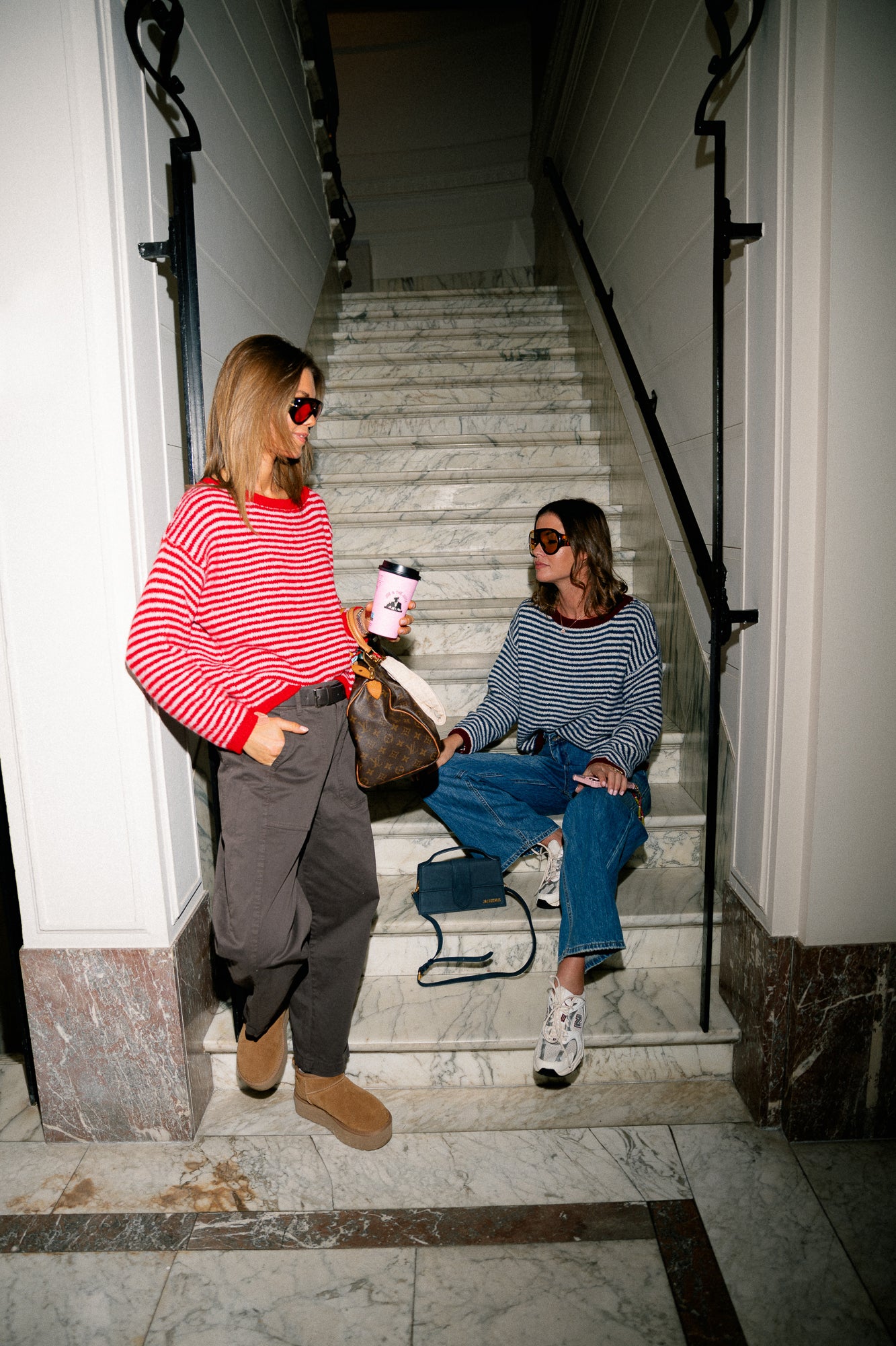 Josie striped jumper red/pink