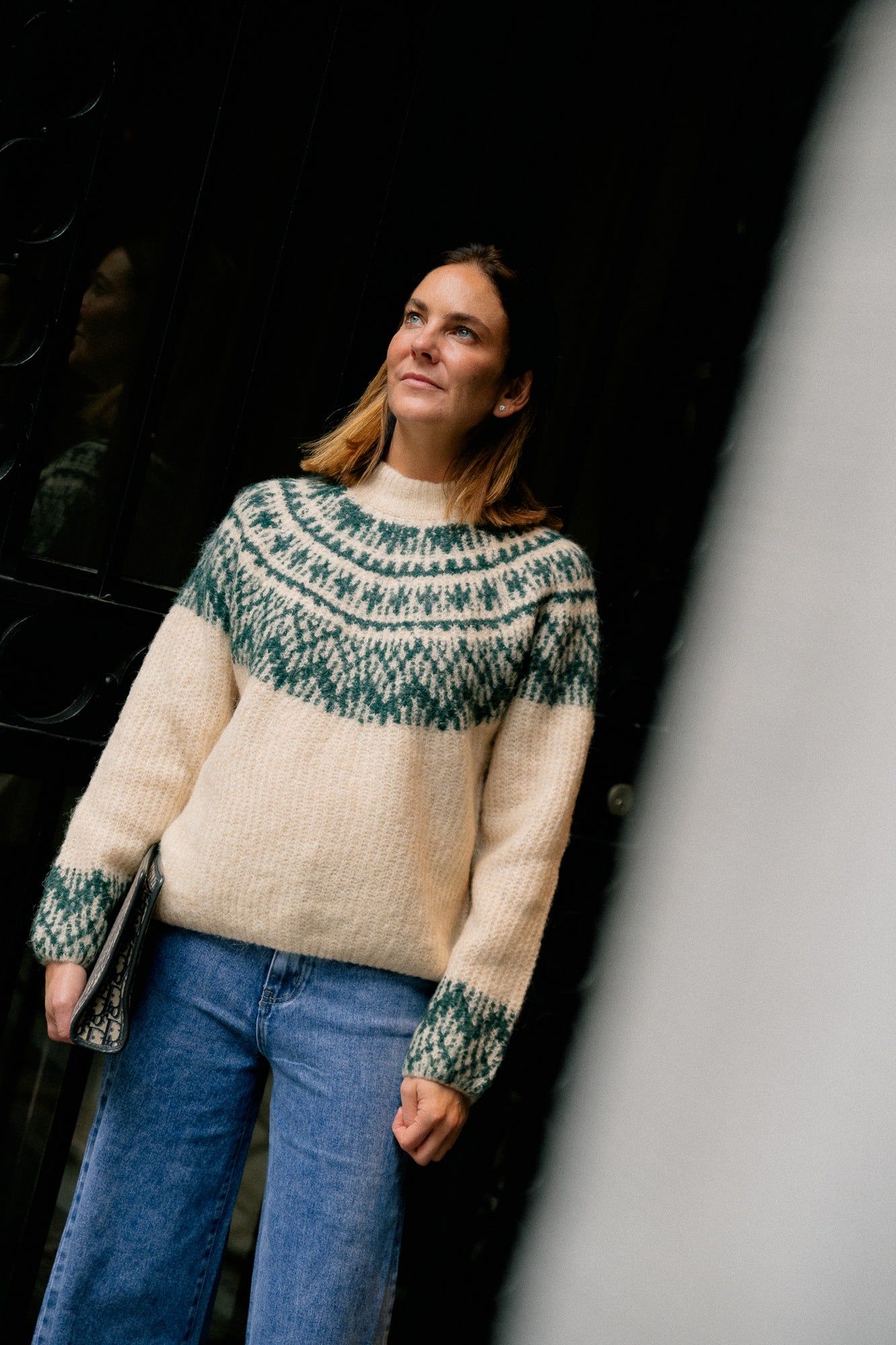 YASLiri wool blend knit pullover birch ponderosa