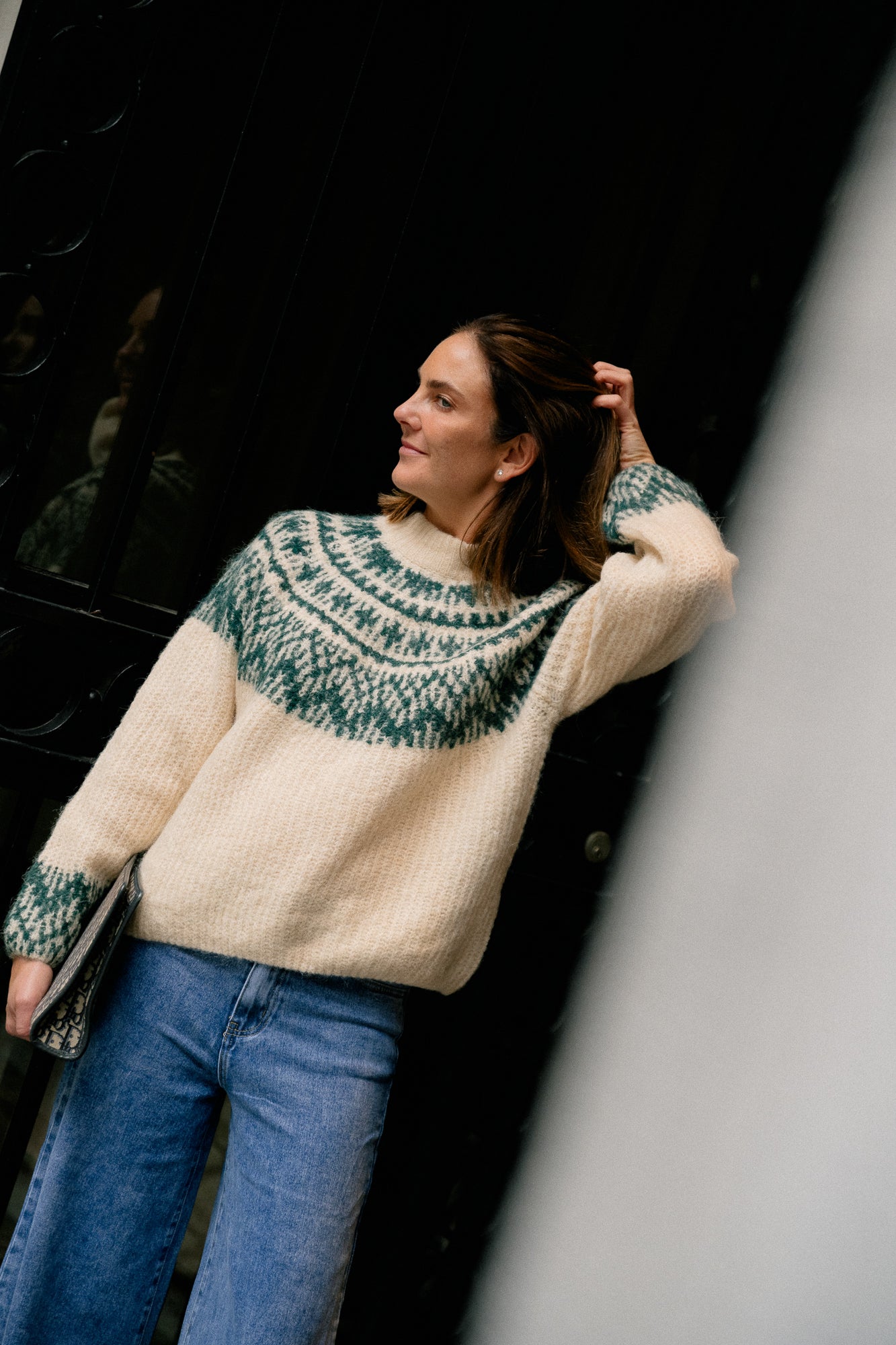 YASLiri wool blend knit pullover birch ponderosa